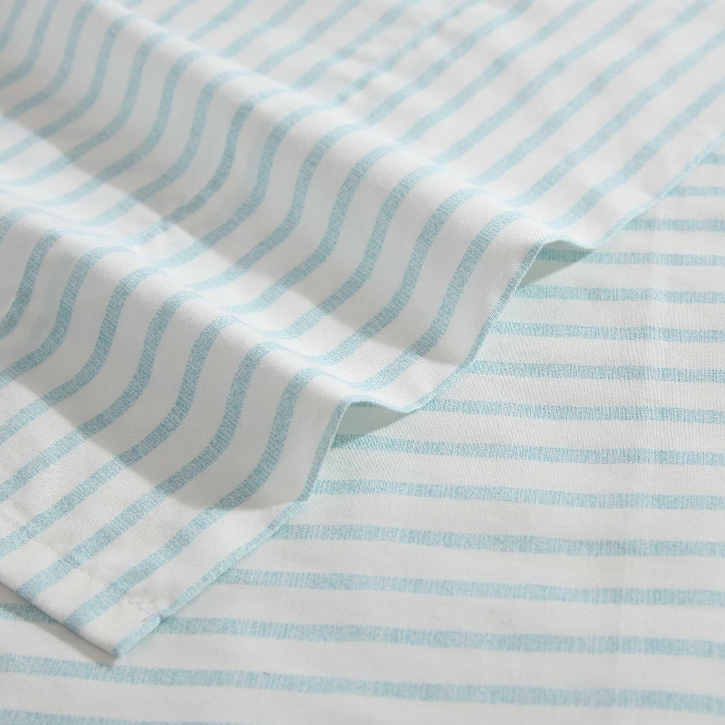 Tommy Bahama - Queen Sheet Set, Cotton Percale Bedding Set, Super Soft, Oeko-Tex Certified (Cool Beach Stripe Turquoise, Queen)