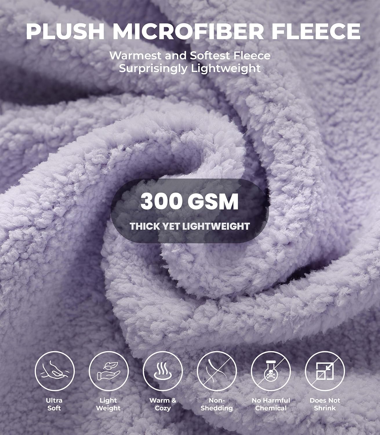 Plush Microfiber Fleece Robe | Super Soft & Warm | Lightweight | Full Length