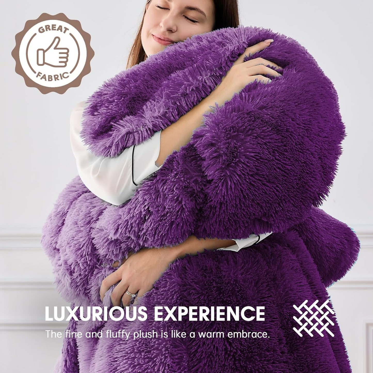 Heated Electric Blanket Queen,Warm Winter Birthday Gifts for Women Her Grandma–Faux Fur with Soft Sherpa,10 Heat Settings,5 Time Settings with Fast Heating, 84x90, Mystic Purple