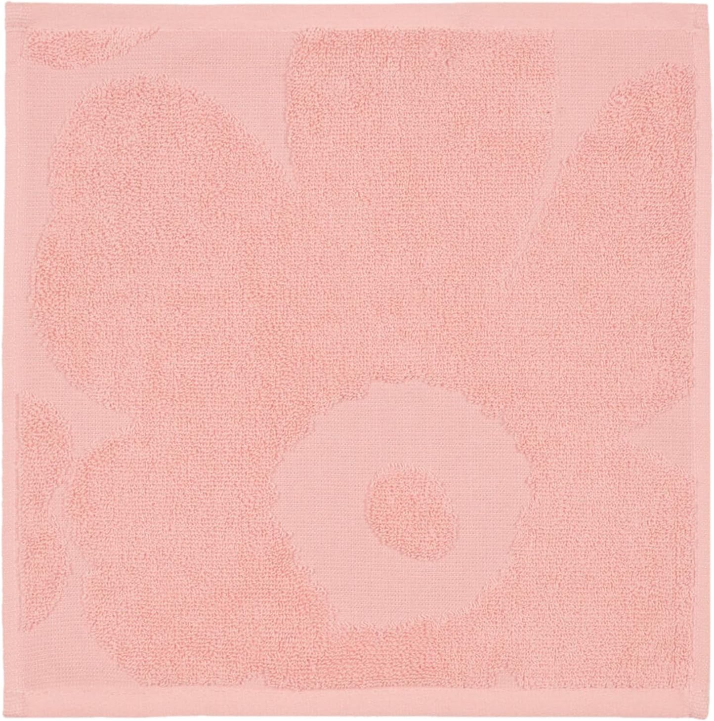MARIMEKKO Unikko Terry Cotton Washcloth (Pink) – Floral Patterned Washcloths – 12 in x 12 in