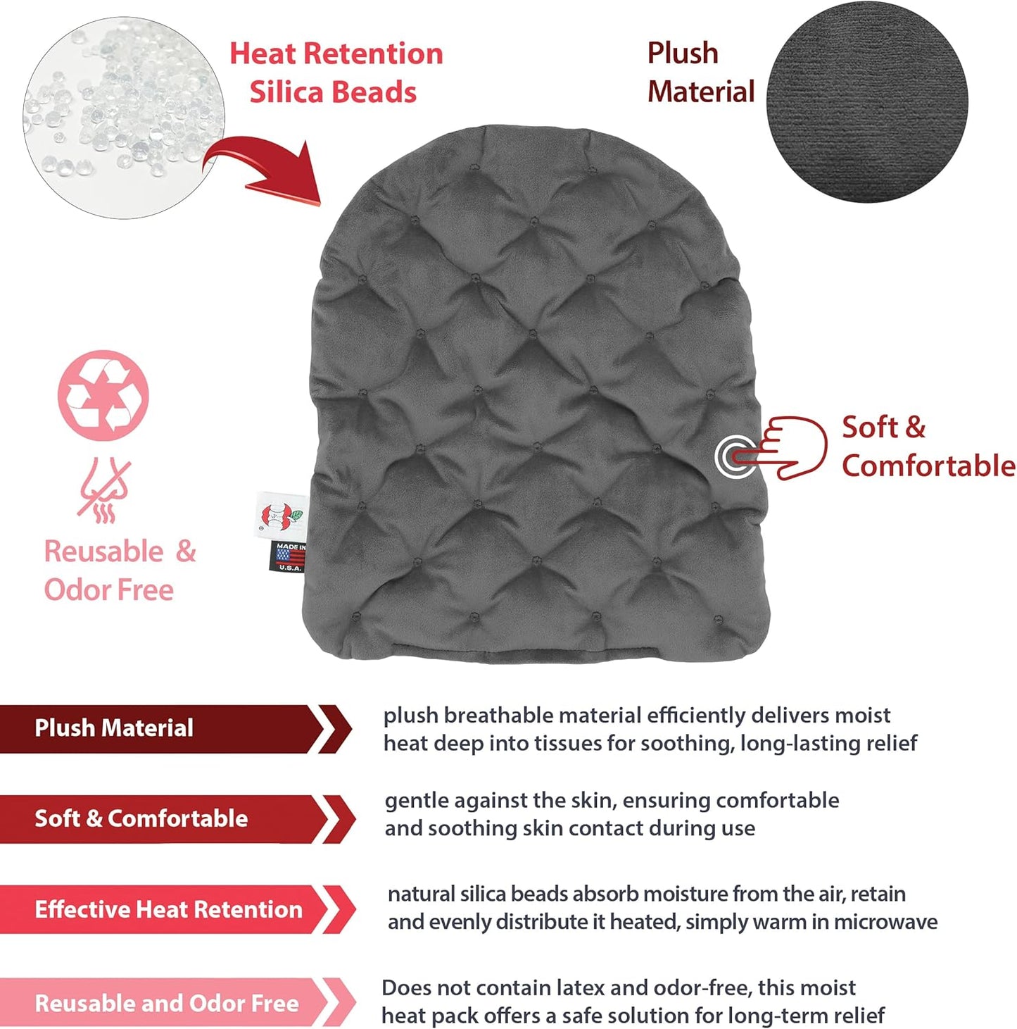 Core Products MicroBeads Moist Heat Therapy Microwave Pack - Large Heating Pad 11" X 14"