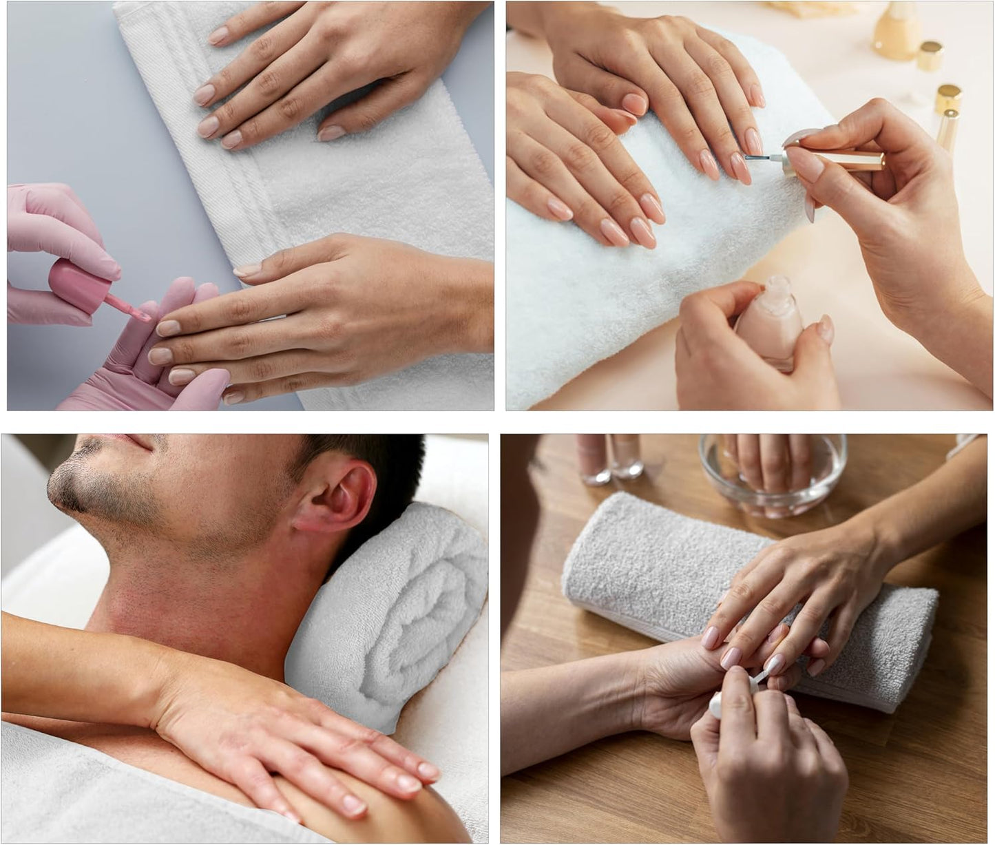 (Pack of 12 White Bath Towels Bulk 24x48 Inches - Economy Cheap Bath Towels for Commercial Uses, Gym, Salon, Spa & Hair -Lightweight Bath Towels Quick Drying -Bath Towels Sets Bulk