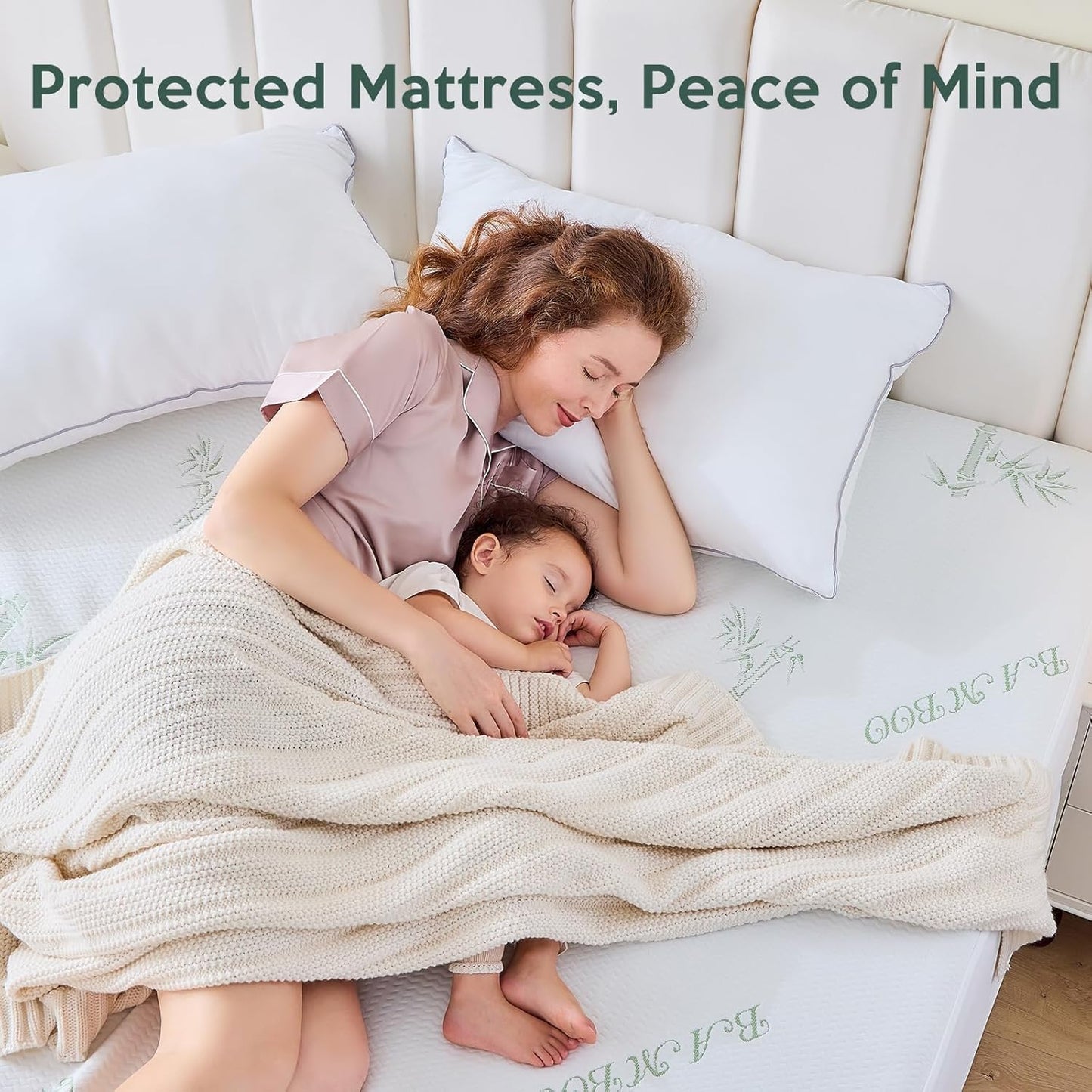 MUXHOMO California King Mattress Protector, 100% Waterproof Mattress Cover Cal King Size Bed, Cooling and Breathable Bed Pad Cover, Deep Pocket 8"-21"