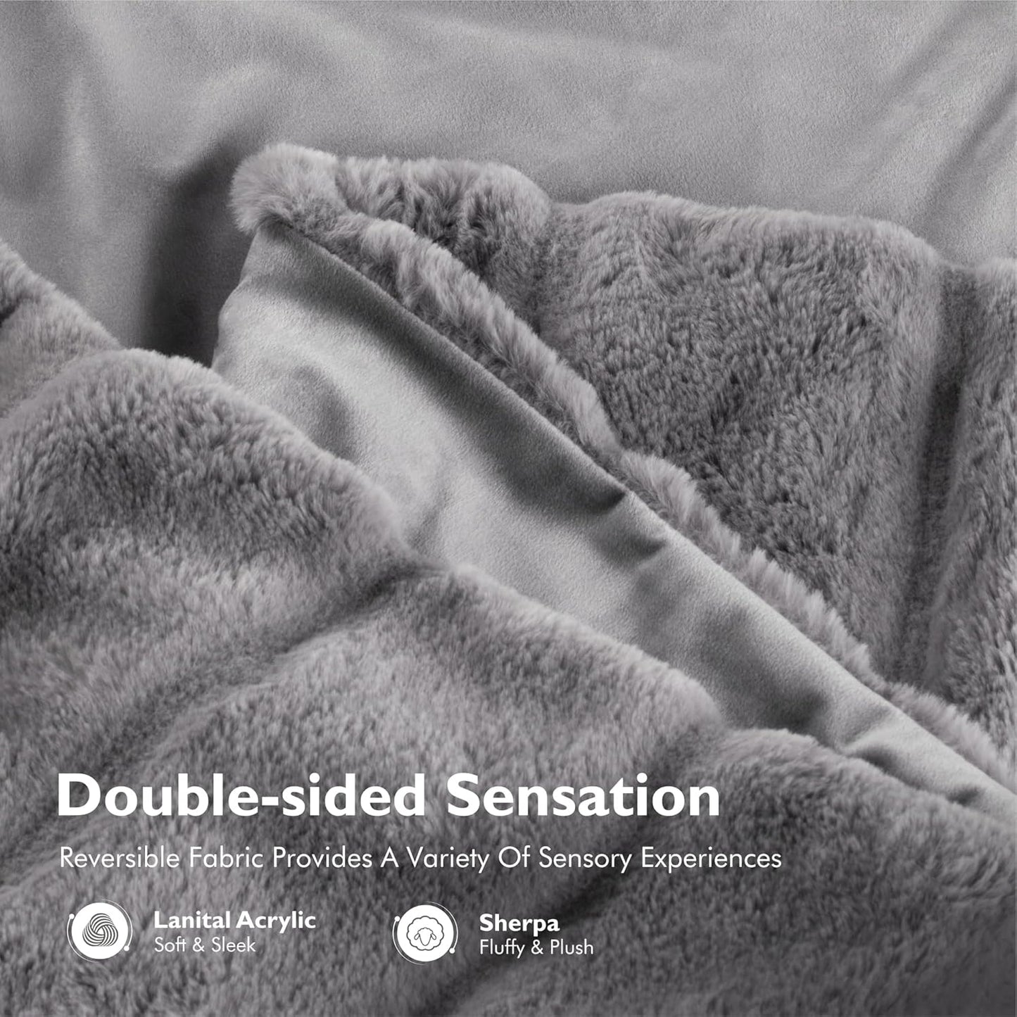 ALPHA HOME Luxury Faux Rabbit Fur Throw Blanket for Couch Bed, Cozy Gifts for Women Christmas, Ideal for Home Decor and Chilly Nights