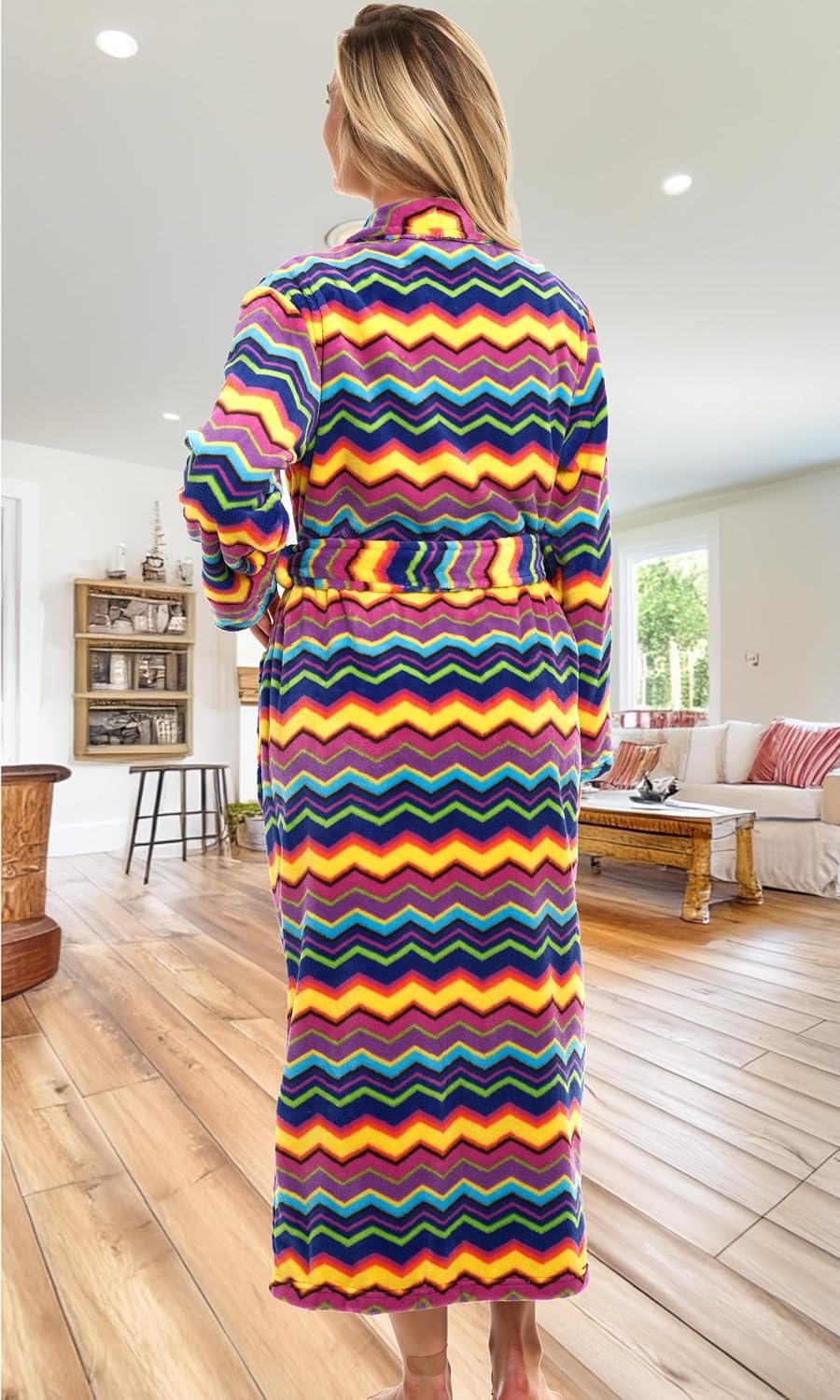 Alexander Del Rossa Plush Robe for Women, Long Fleece Winter Bath Robe, Plus Size