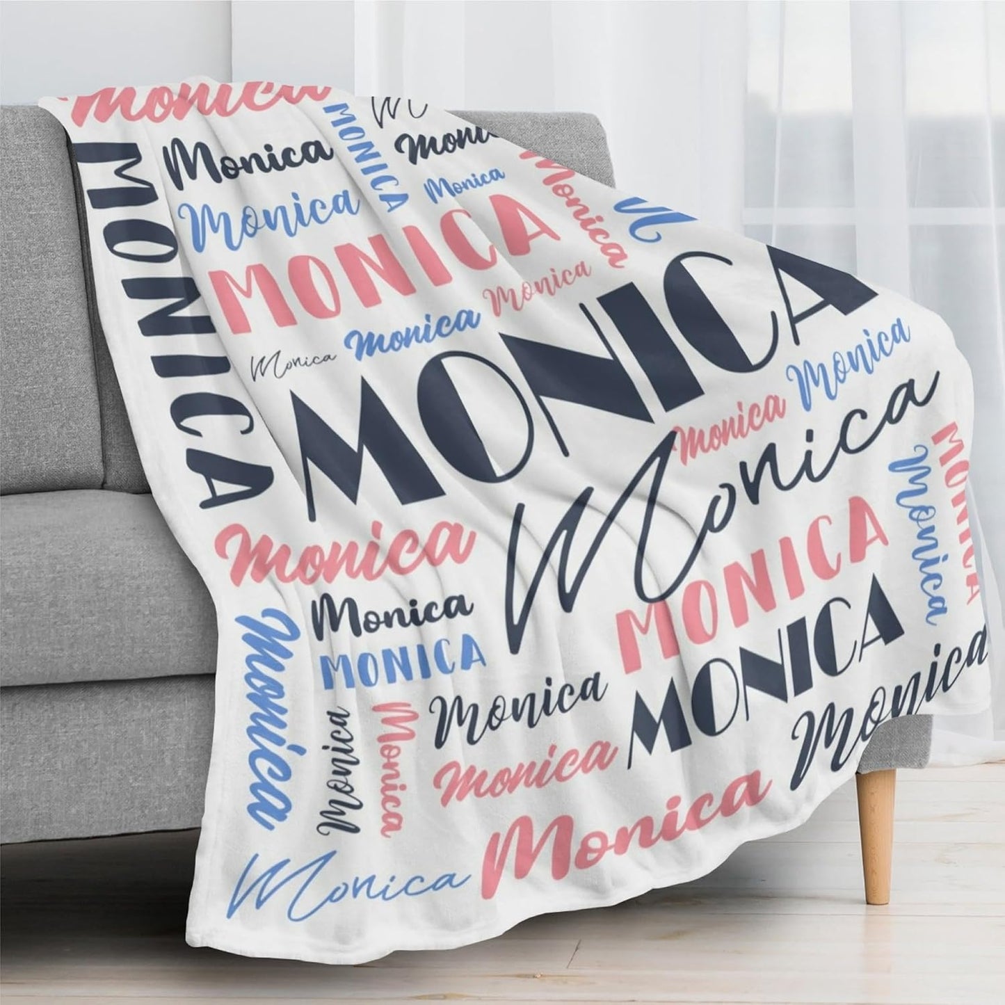 Name Blanket Personalized Blanket for Adult Kids Flannel Customize Throw Blanket Custom (Color 10, 60 x 80 Inches)