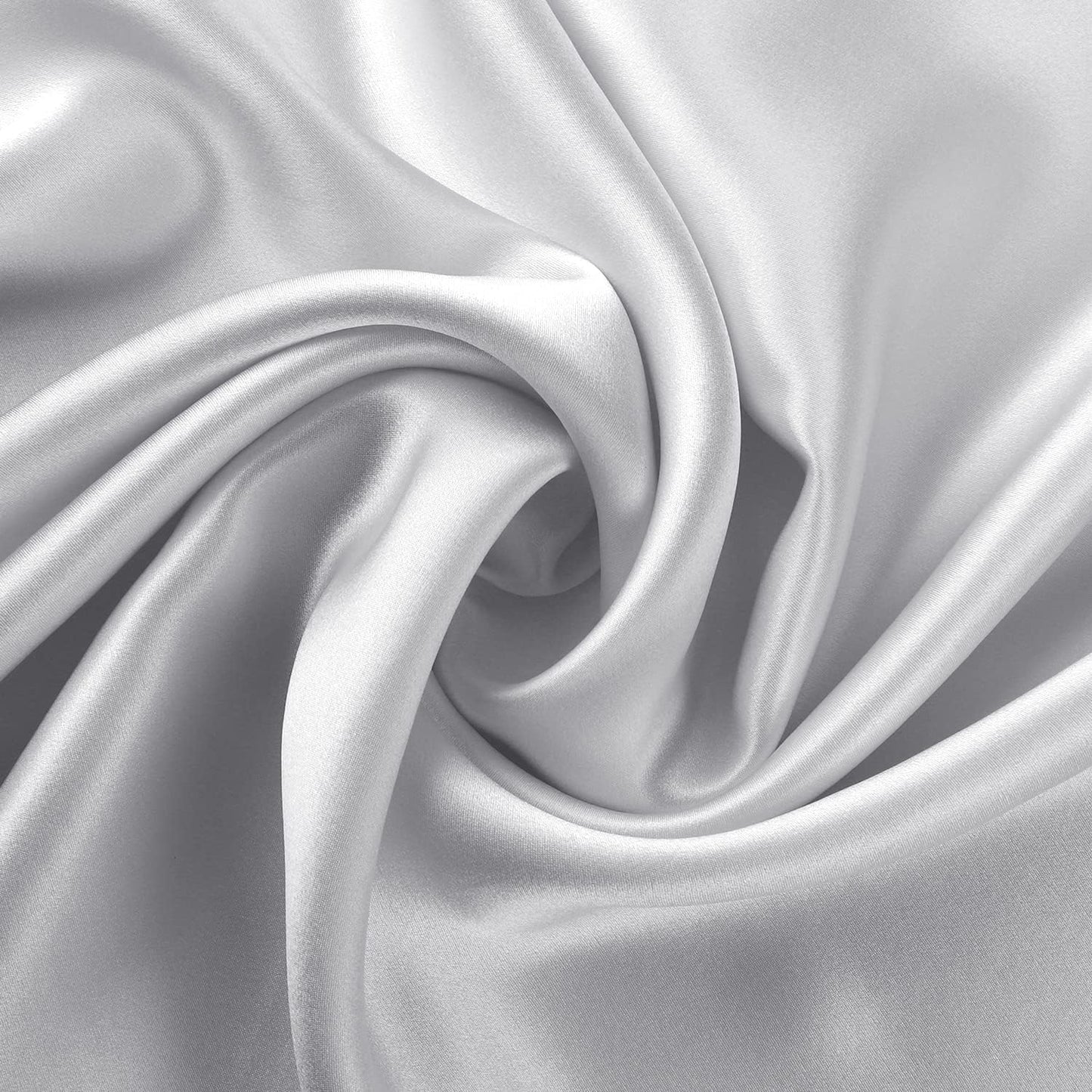 ALASKA BEAR Silk Pillowcase for Hair and Skin, Set of 2 Pure Genuine 22 Momme Mulberry Silk Pillow Cases King Size for Bliss Sleep Better Than Poly Satin, Zipper Closure(2pc, Silver)