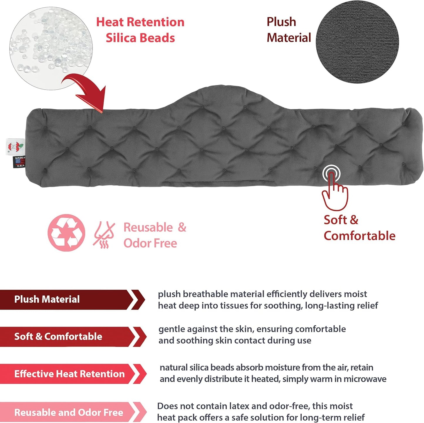 Core Products MicroBeads Moist Heat Therapy Pack - Great Holiday Gift - Cervical 5" X 25"