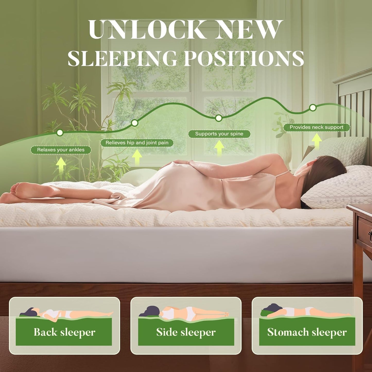 100% Waterproof Full Size Mattress Topper, Thick Pillow Top Mattress Pad，Up to 21 Inch Deep Pocket,Soft Breathable Mattress Pad for Back Pain, Protector Cover(Beige)