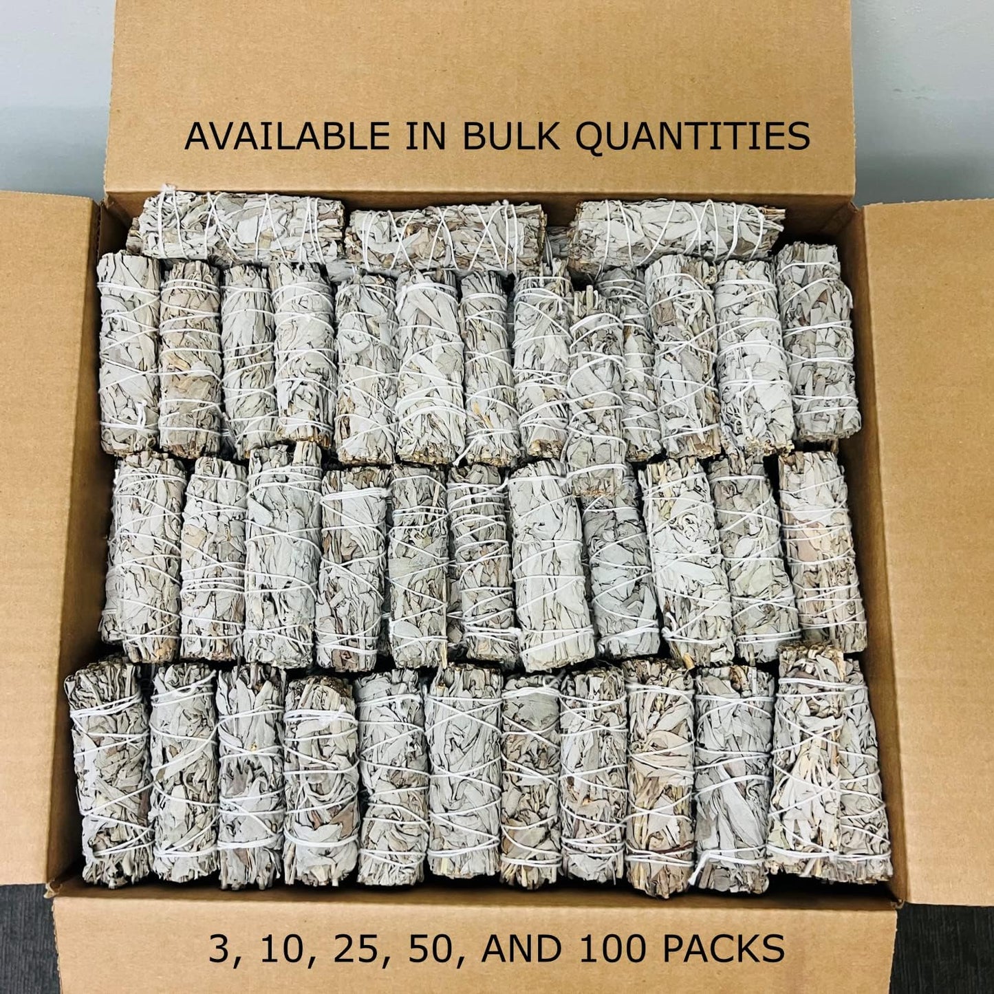 Bulk White Sage Smudge Sticks (50 Pack) | Wholesale Premium Sage Bundles | Burn for Cleansing, Smudging, Removal of Negative Energy from House/Office, Stress Relief | Sustainably Grown