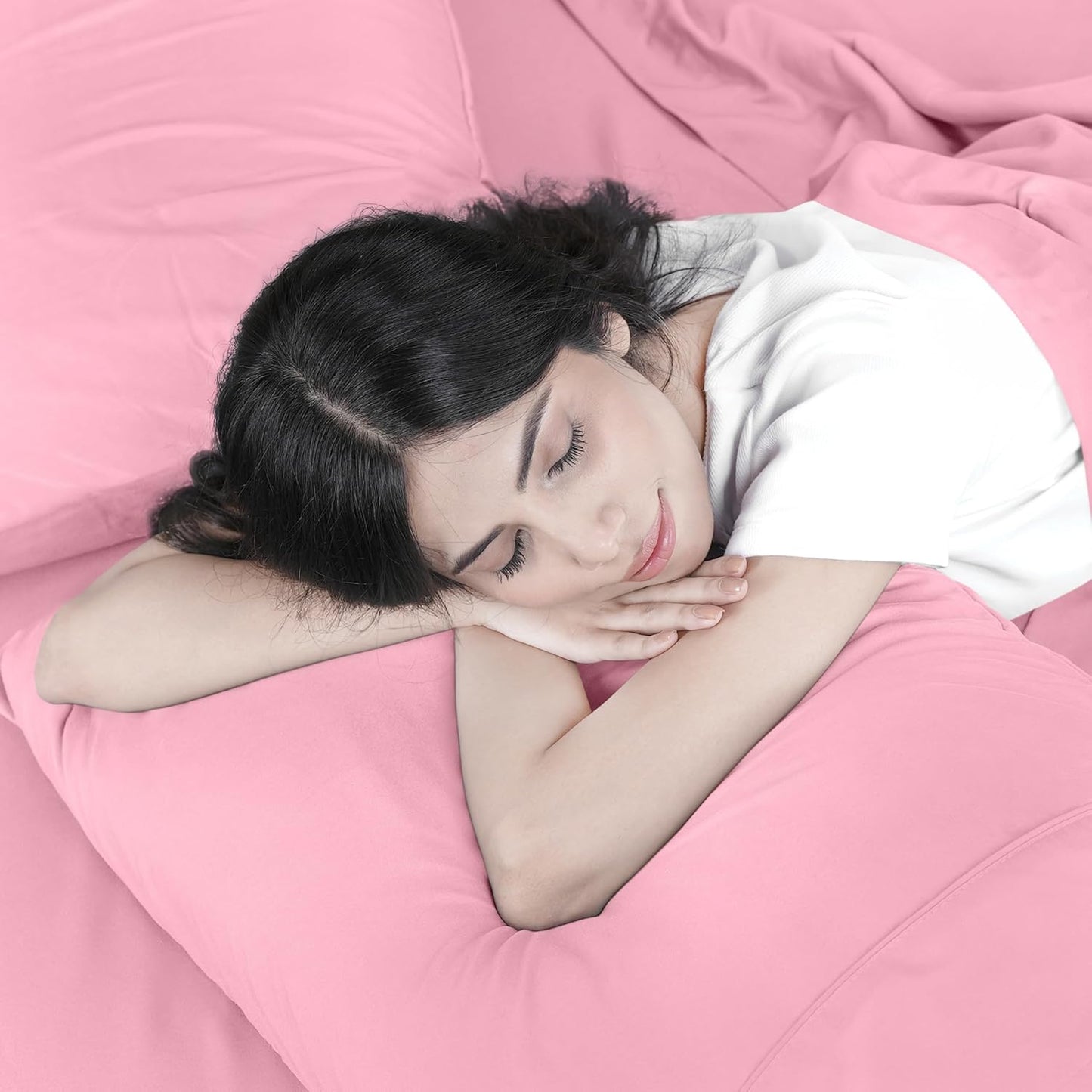 Utopia Bedding King Bed Sheets Set - 4 Piece Bedding - Brushed Microfiber - Shrinkage and Fade Resistant - Easy Care (Crystal Pink)
