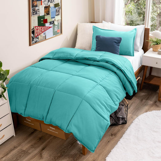 Bare Home Comforter Set - Twin/Twin Extra Long Size - Ultra-Soft - Goose Down Alternative - Premium 1800 Series - All Season Warmth (Twin/Twin XL, Turquoise)