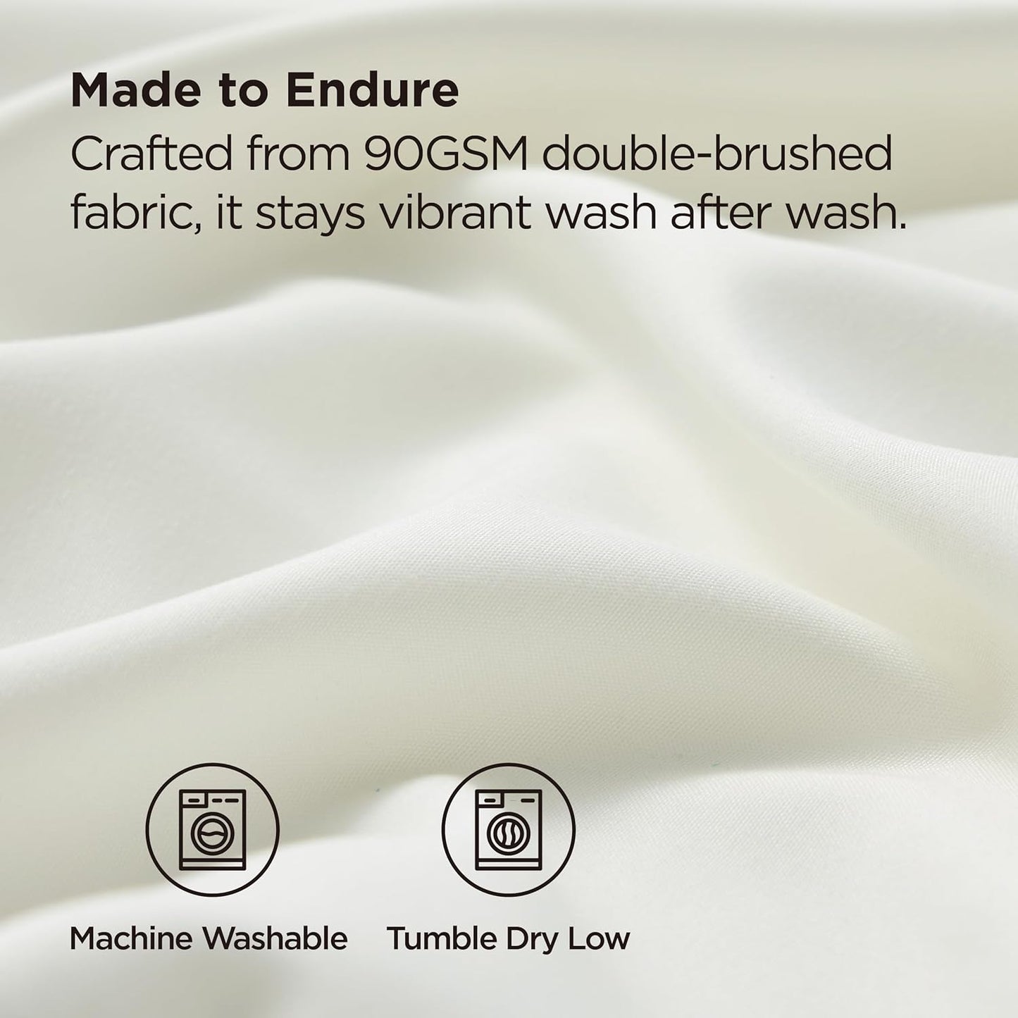 Bedsure King Size Pillow Cases Set of 2 - Ivory White Brushed Microfiber Pillowcases 2 Pack, Super Soft Pillow Case Cover with Envelope Closure, Wrinkle, Fade and Stain Resistant, 20x36 Inches
