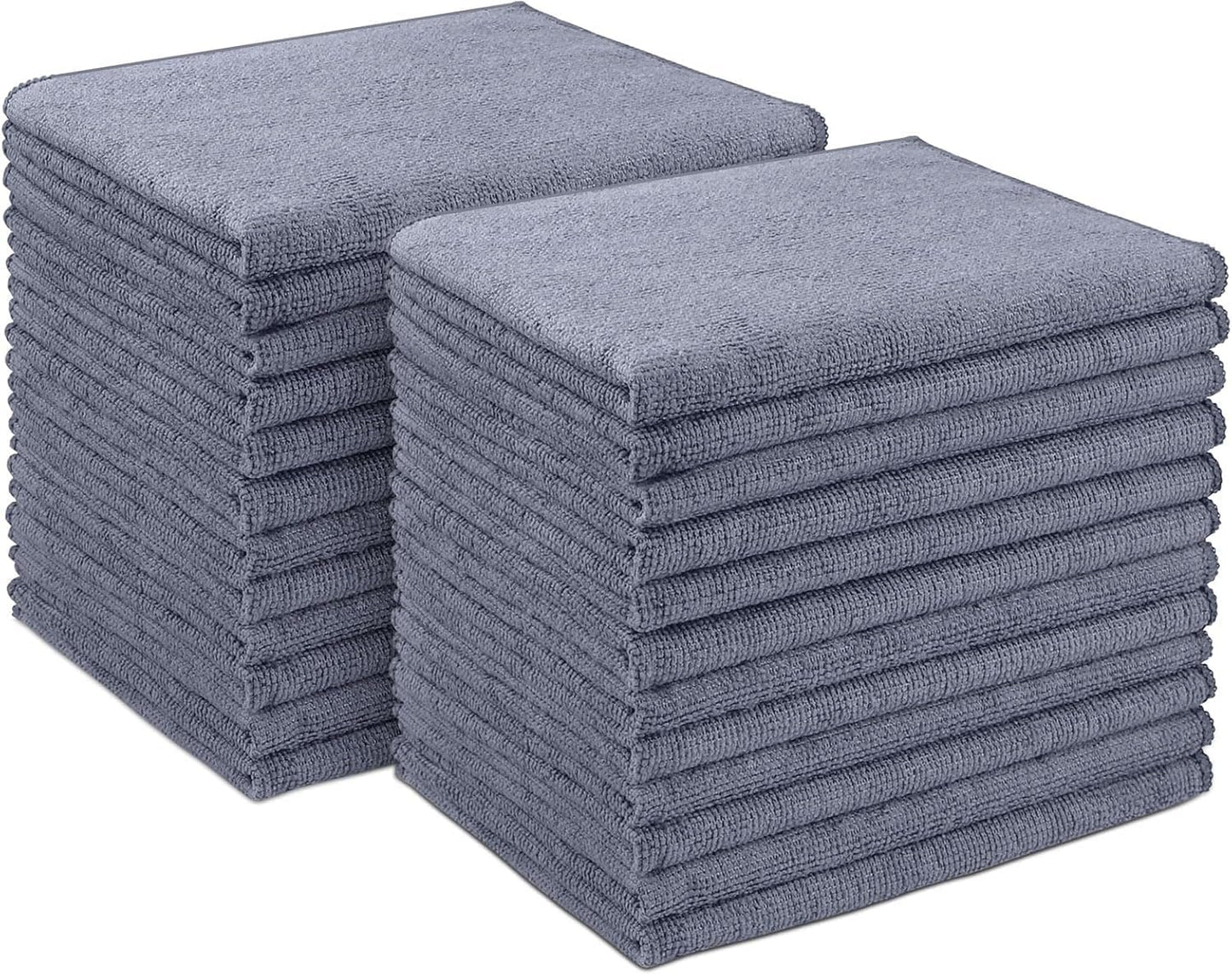 AIDEA Microfiber Cleaning Cloth-24PK, Soft Microfiber Towels for Cars, Absorbent Cleaning Rags, Lint-Free Streak-Free Wash Cloths for House, Kitchen, Window(12inx16in)