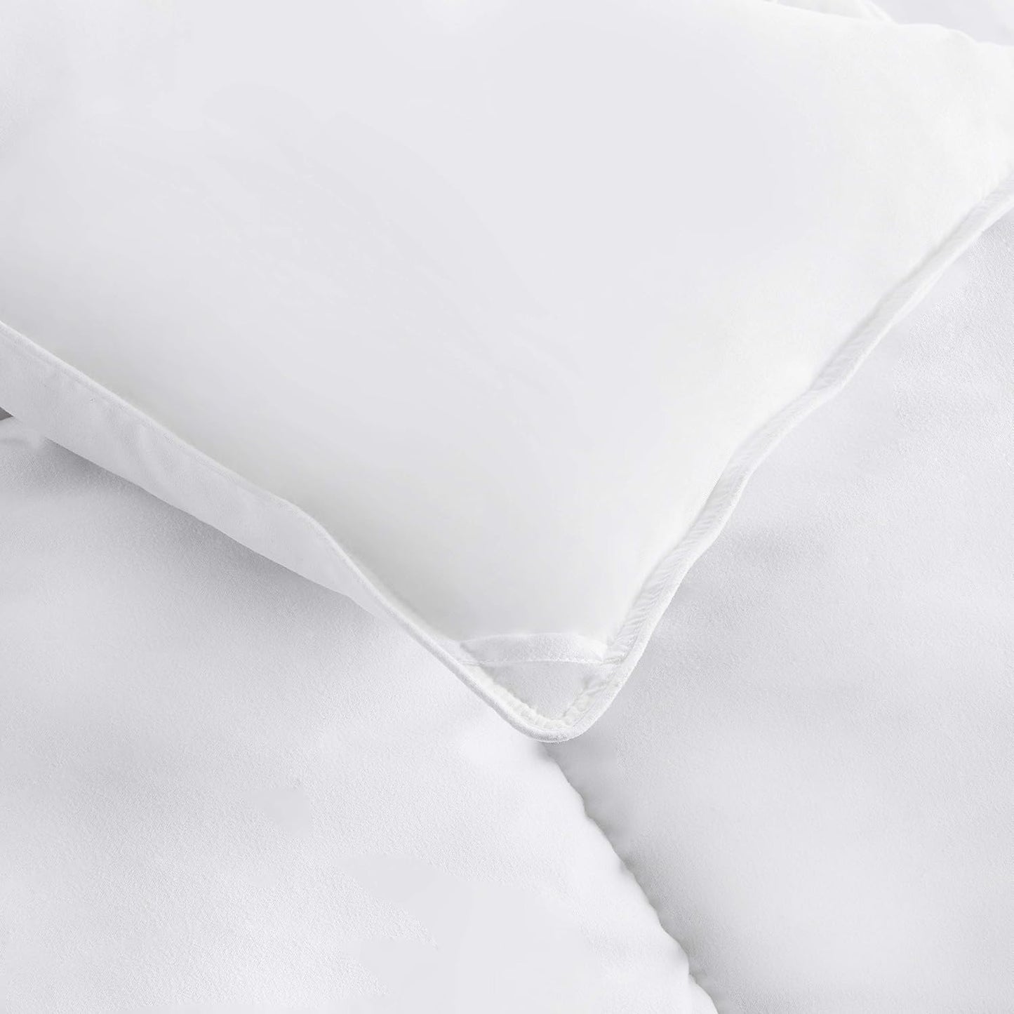 Amazon Basics Soft White Down Alternative Comforter and Duvet Insert with Corner Tabs, Cozy and Heavy, King Size, Warm