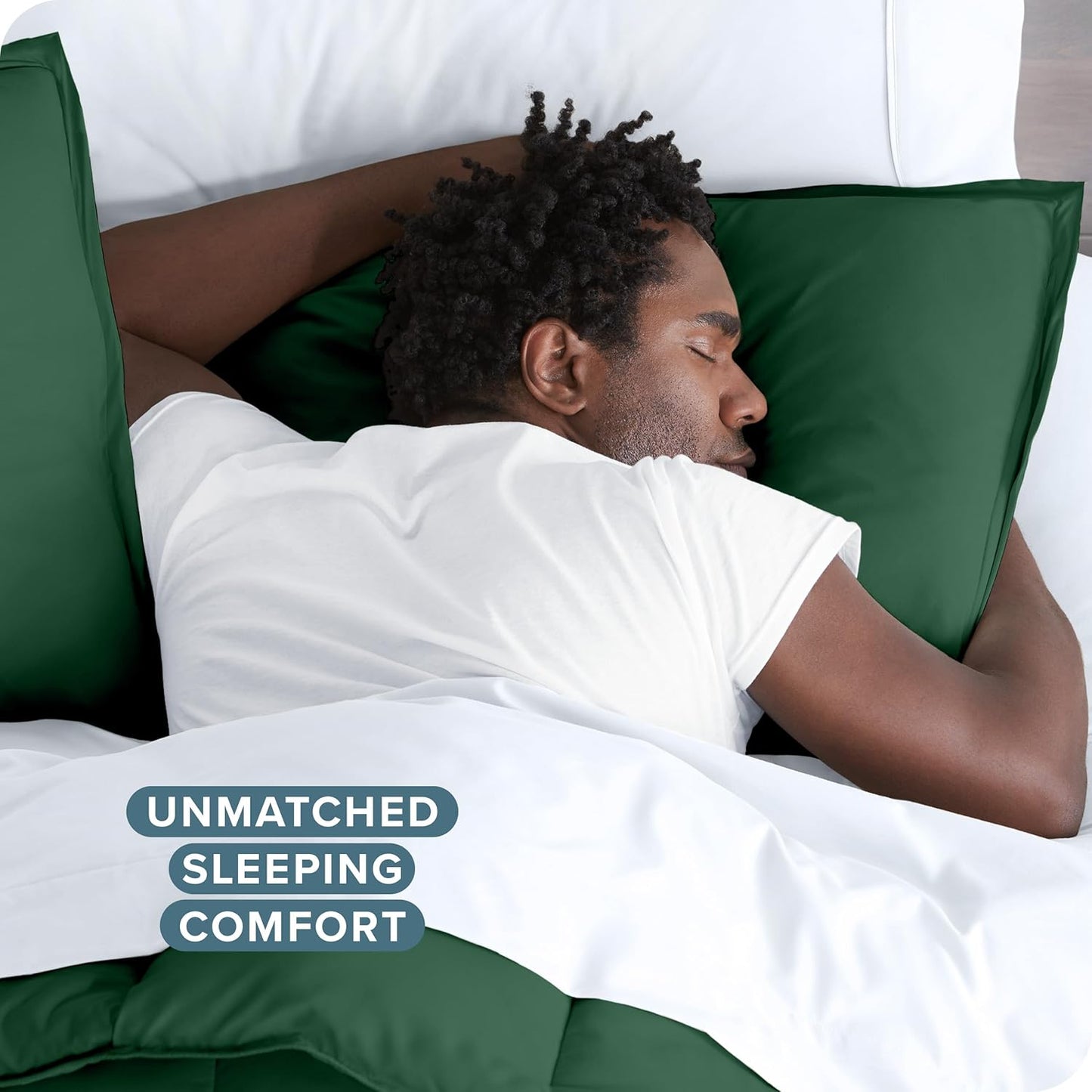 Bare Home Bedding Duvet Cover California King Size - Premium 1800 Super Soft Collection - Lightweight, Cooling - Soft Breathable Bedding Duvet Cover (Cal King, Forest Green)