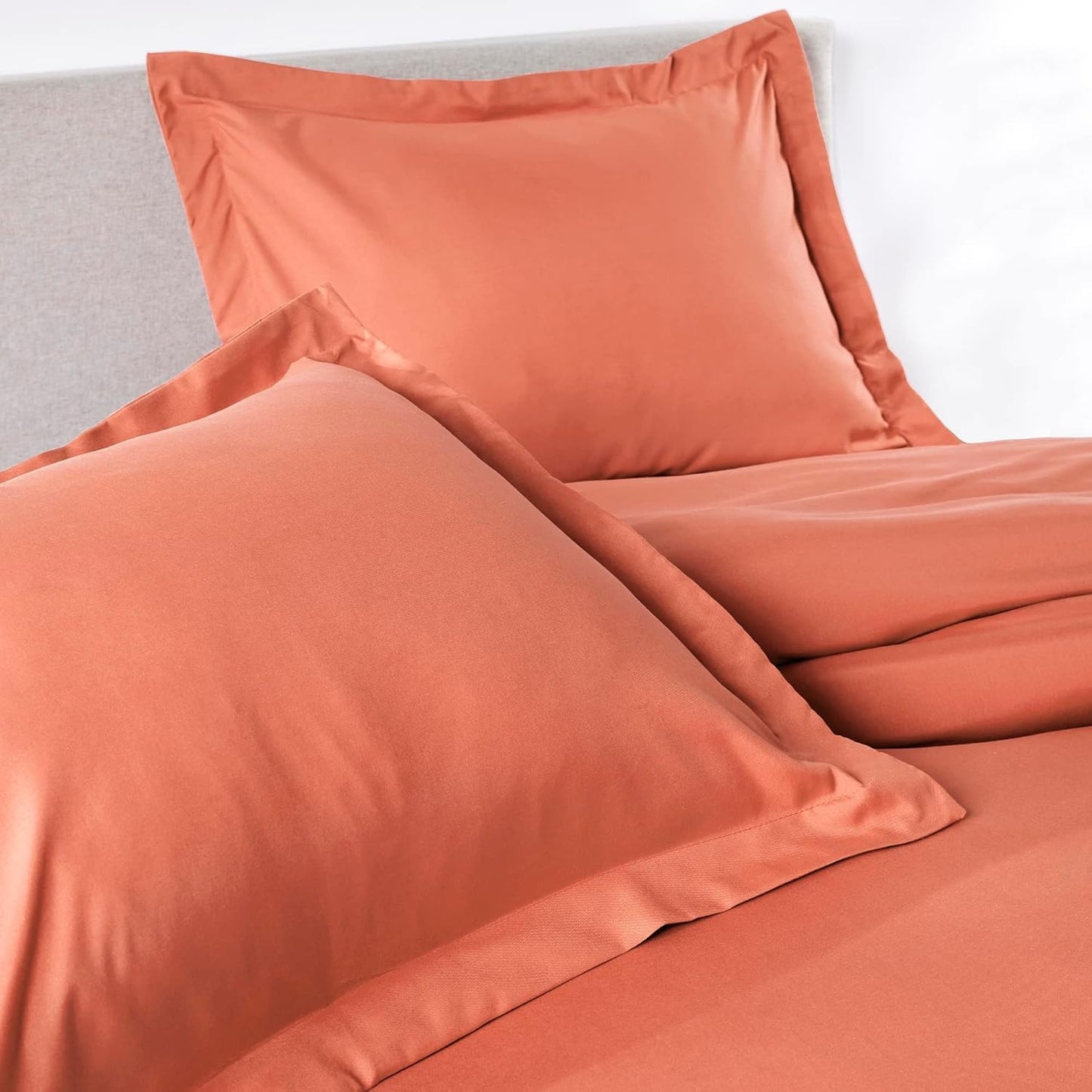 PeachSkinSheets 1500tc Level of Softness Soft Cooling Duvet Cover Set | King/Cali King Size - Pumpkin Spice