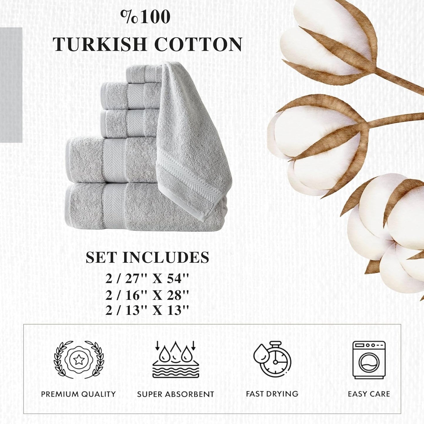 Personalized Towels - Customized Turkish Cotton Towel Set, Monogrammed Towels with Initials, Name & Embroidery, Idea for Weddings, Bridal Showers, Anniversaries, Housewarming, New Home