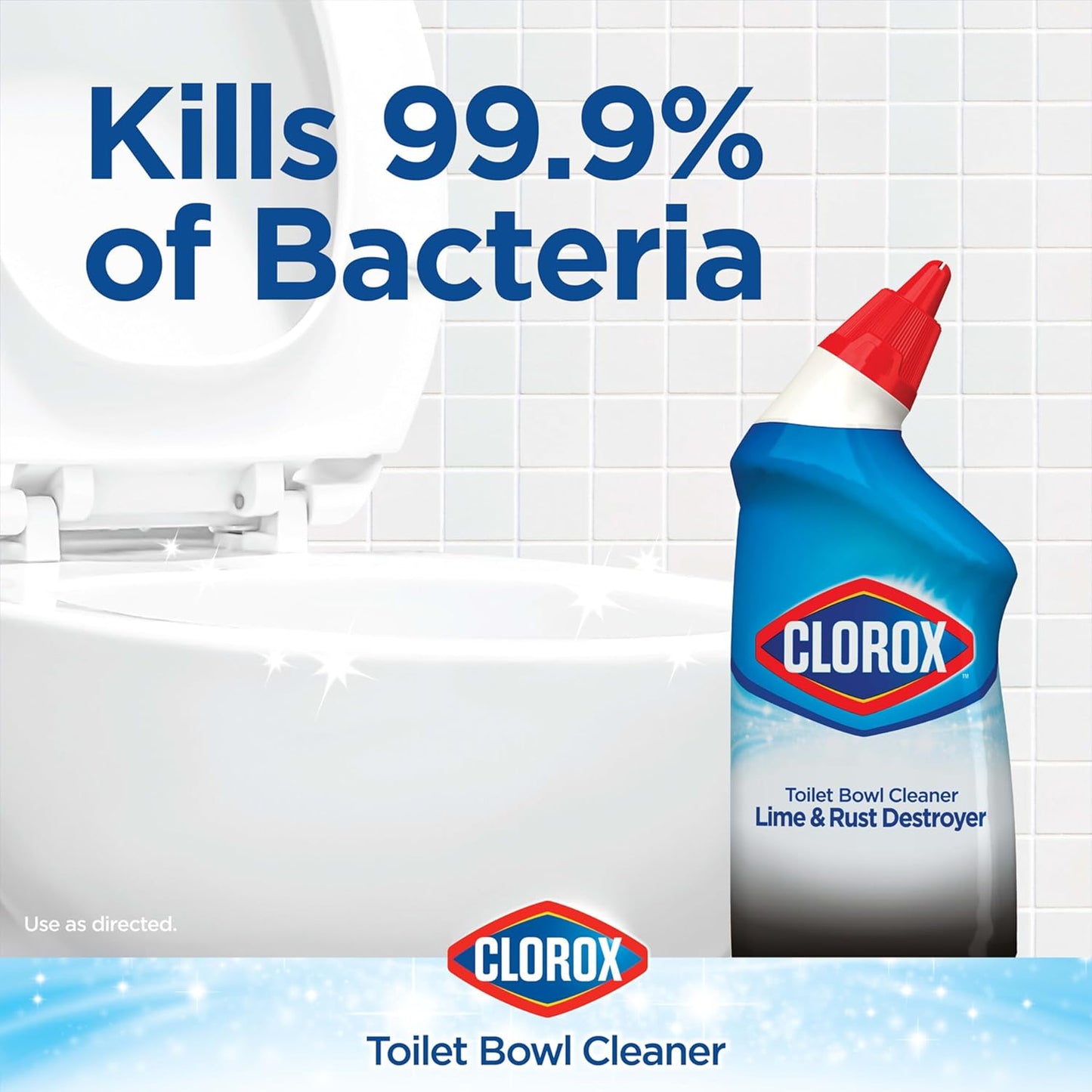 Clorox Toilet Bowl Cleaner Lime & Rust Destroyer 24 Ounces (Package May Vary) (Pack of 2)