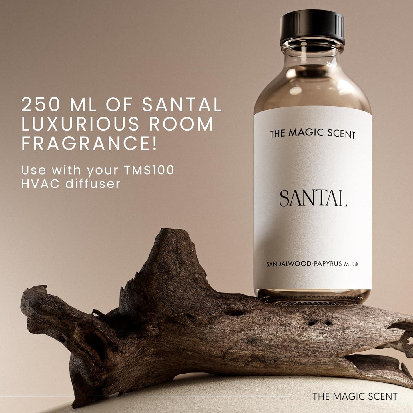 The Magic Scent Santal Fragrance Oil - Diffuser Oil Scent - Santal Aroma Diffuser Oils - Luxury Scents for Home - Sandalwood Oil - 8.5 fl oz, 250 mL