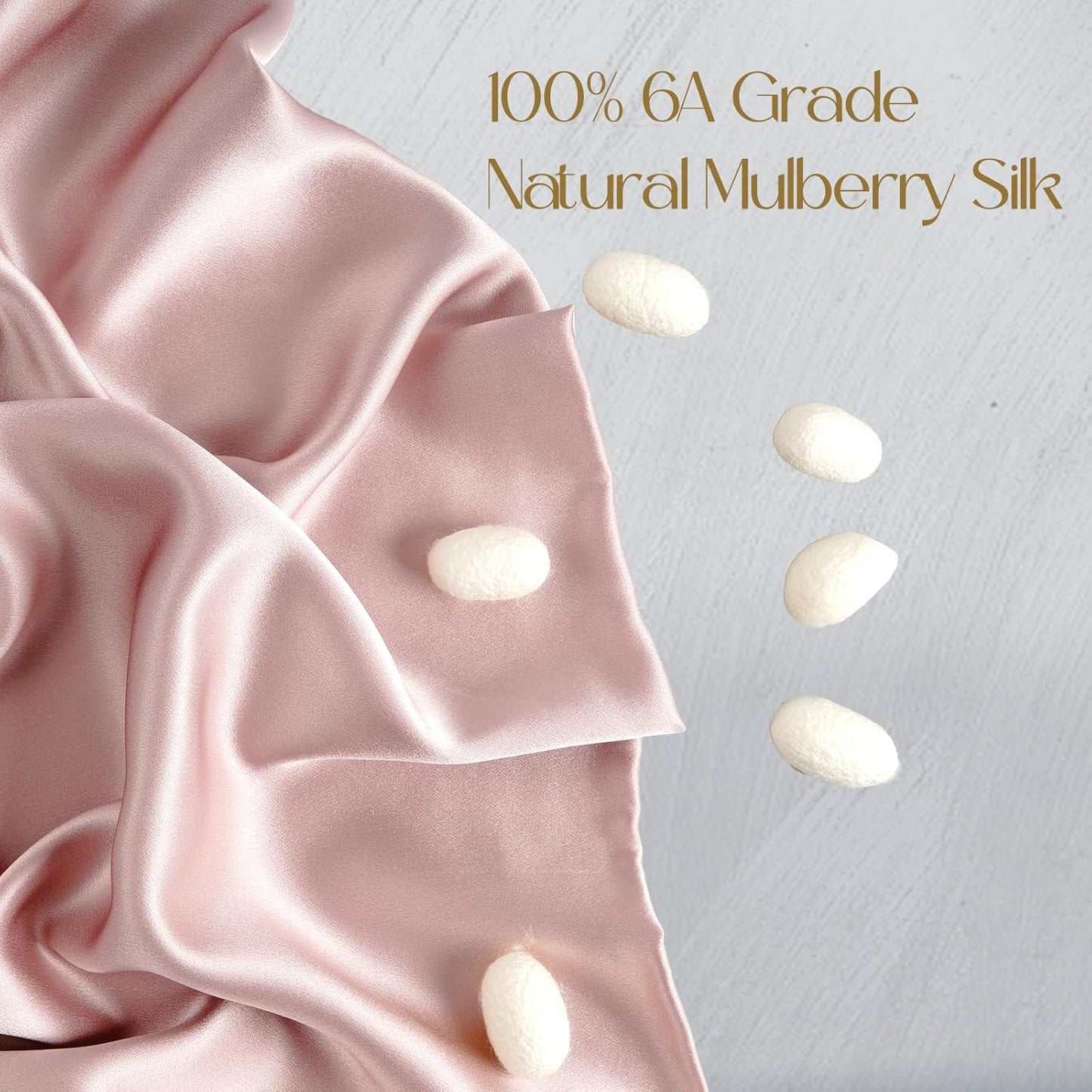ZIMASILK 100% Pure Mulberry Silk Pillowcase for Hair and Skin Health,Soft and Smooth,Both Sides Premium Grade 6A Silk,600 Thread Count,with Hidden Zipper,1pc(Standard 20''x26'',Pale Pink)