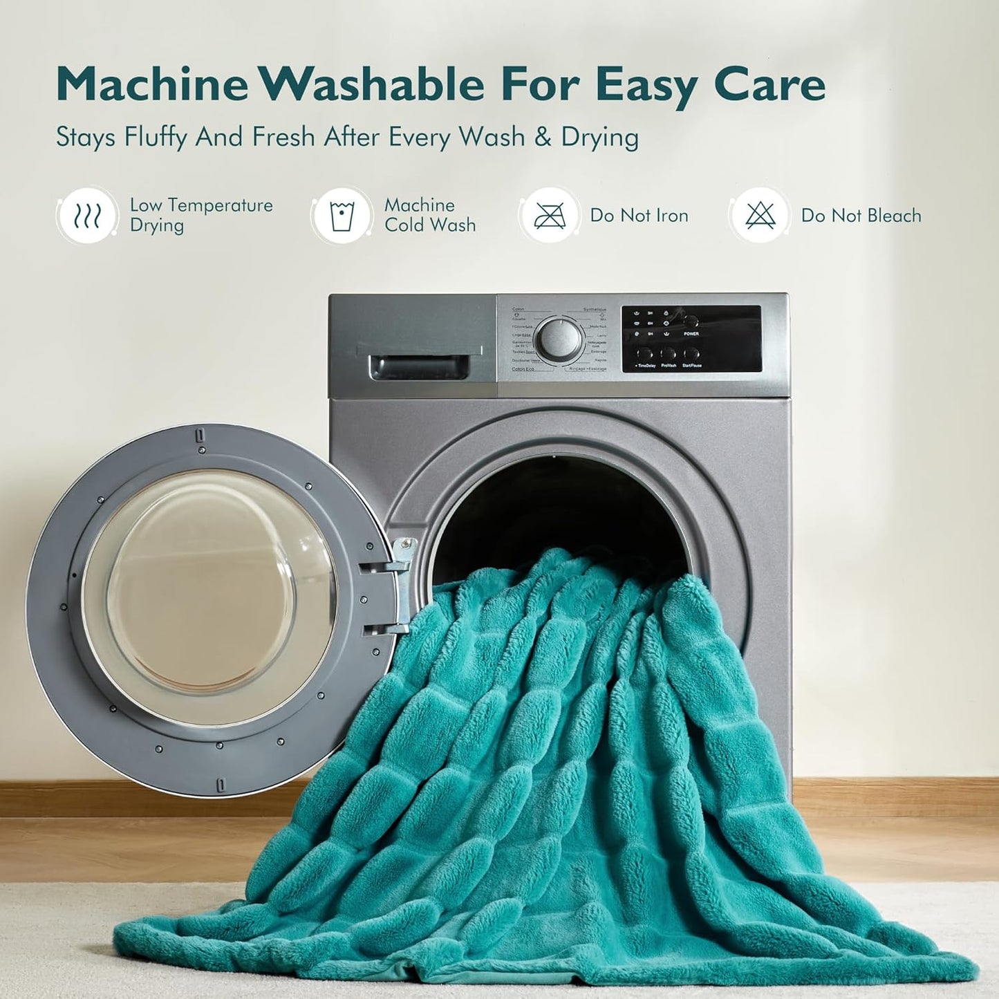 ALPHA HOME Luxury Faux Rabbit Fur Throw Blanket for Couch Bed, Cozy Gifts for Women Christmas, Ideal for Home Decor and Chilly Nights