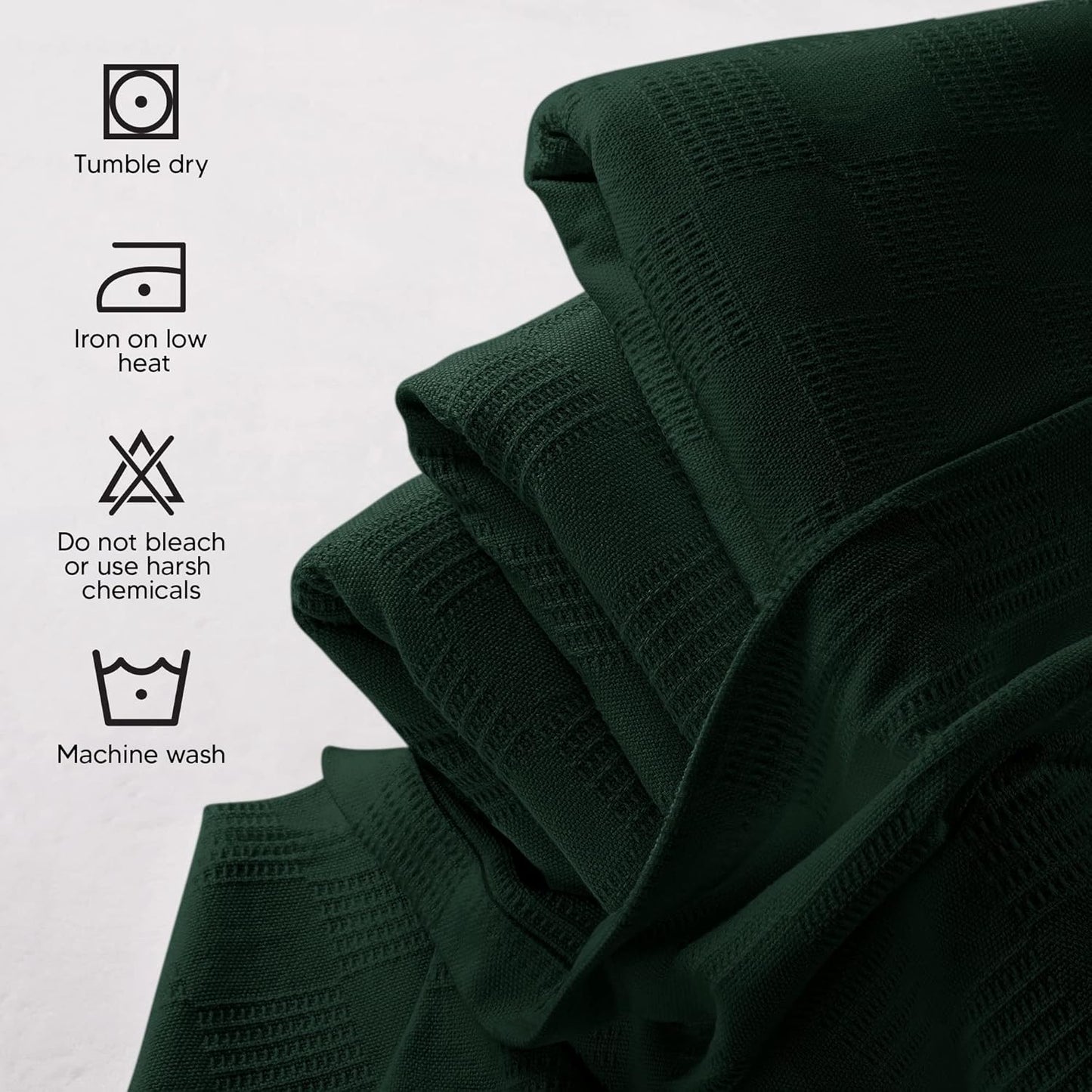 Utopia Bedding Forest Green 100% Cotton Blanket [Queen Size - 90x90 Inch] 350GSM Lightweight, Soft and Breathable Thermal Blanket for All Seasons