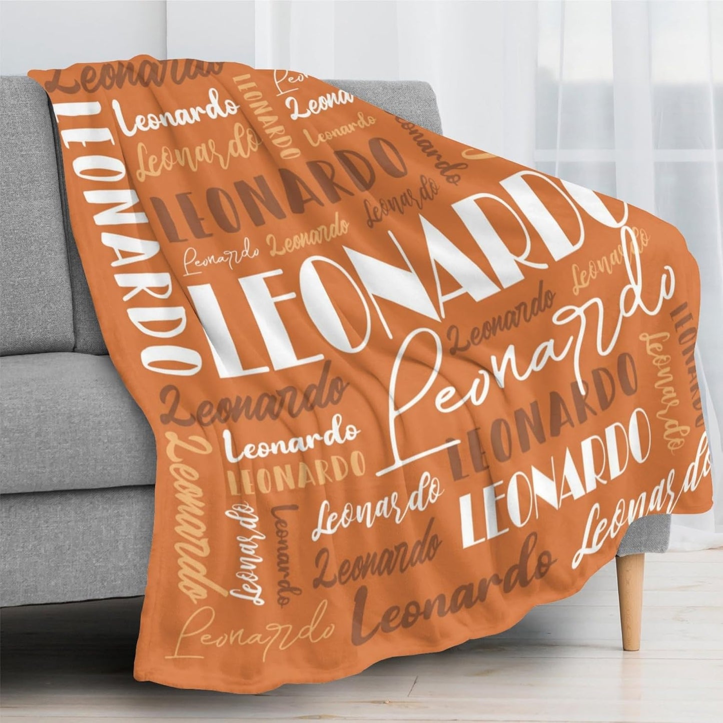 Name Blanket Personalized Blanket for Adult Kids Flannel Customize Throw Blanket Custom (Color 07, 50 x 60 Inches)