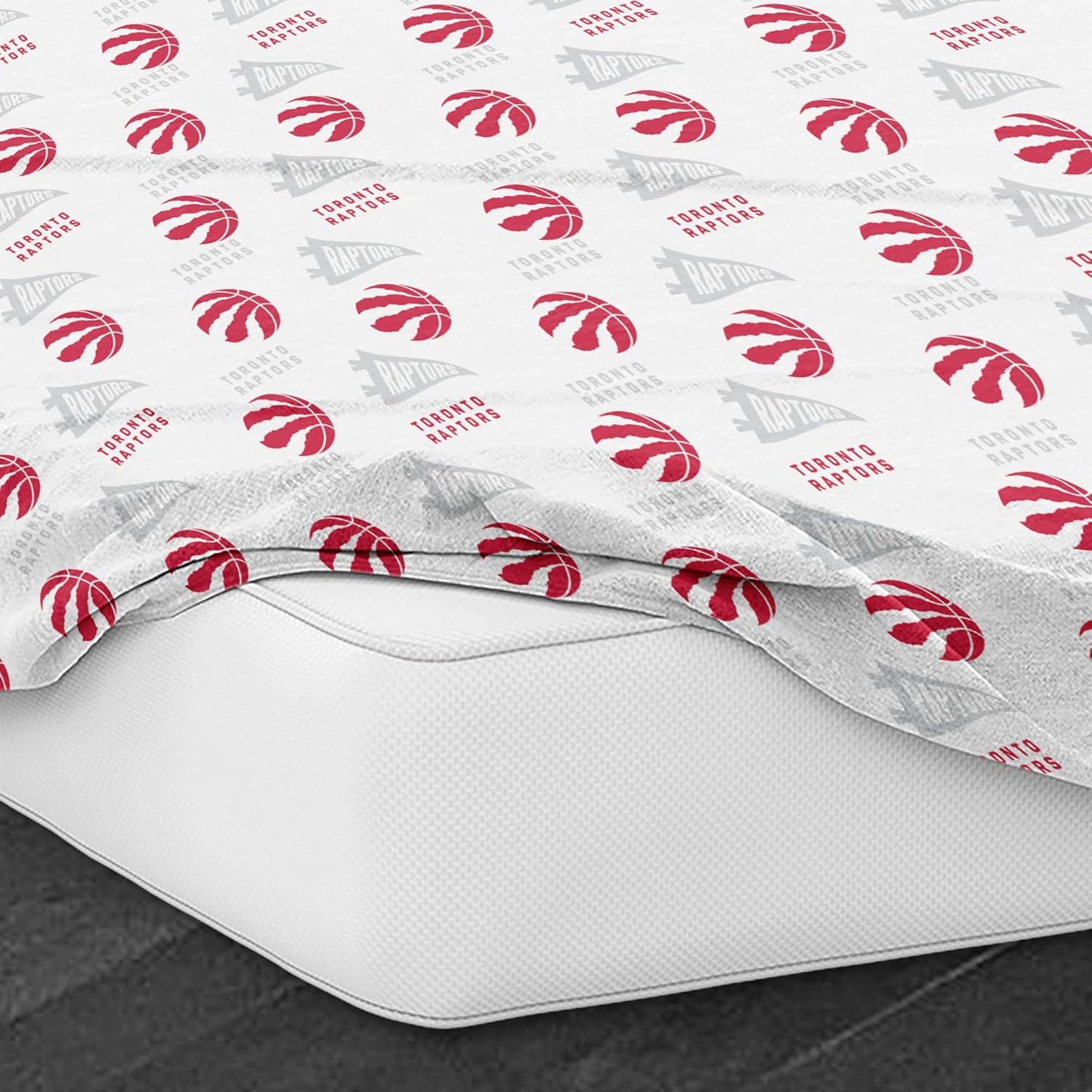 Northwest Officially Licensed Toronto Raptors NBA Twin Size Sheet Set – Soft Team Logo Bedding for Dorms, Bedrooms, Fan Caves & Game Day Style