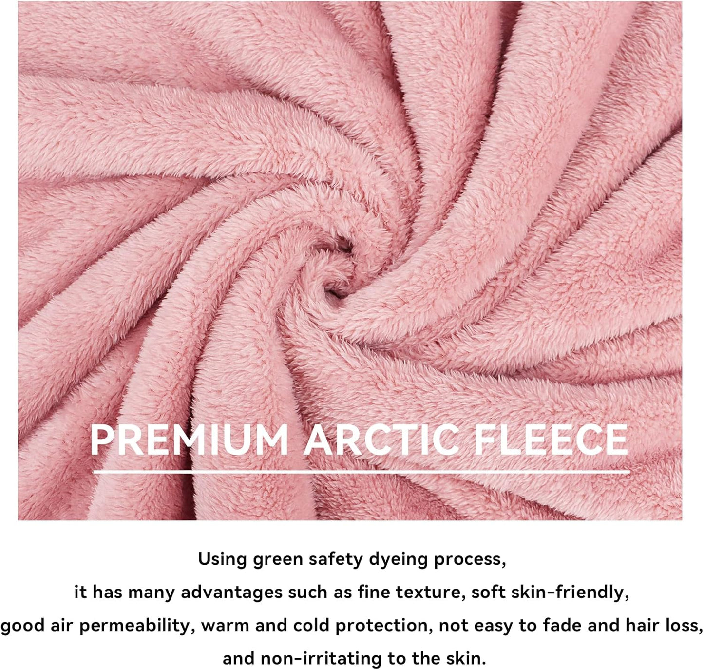 obinsm Warm Blanket Pink Soft Fleece Blankets Throw Blankets for Bed