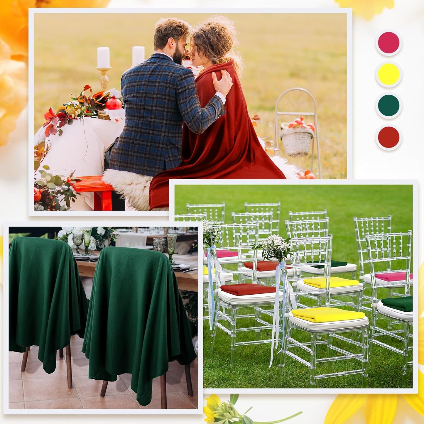 24 Packs Fleece Throw Blanket Soft Warm Lightweight Fleece Blanket Cozy Throw Bulk for Bed Couch Sofa Home Office Wedding Gifts Suitable for Seasons, 50 x 60 Inches(Multi Color)