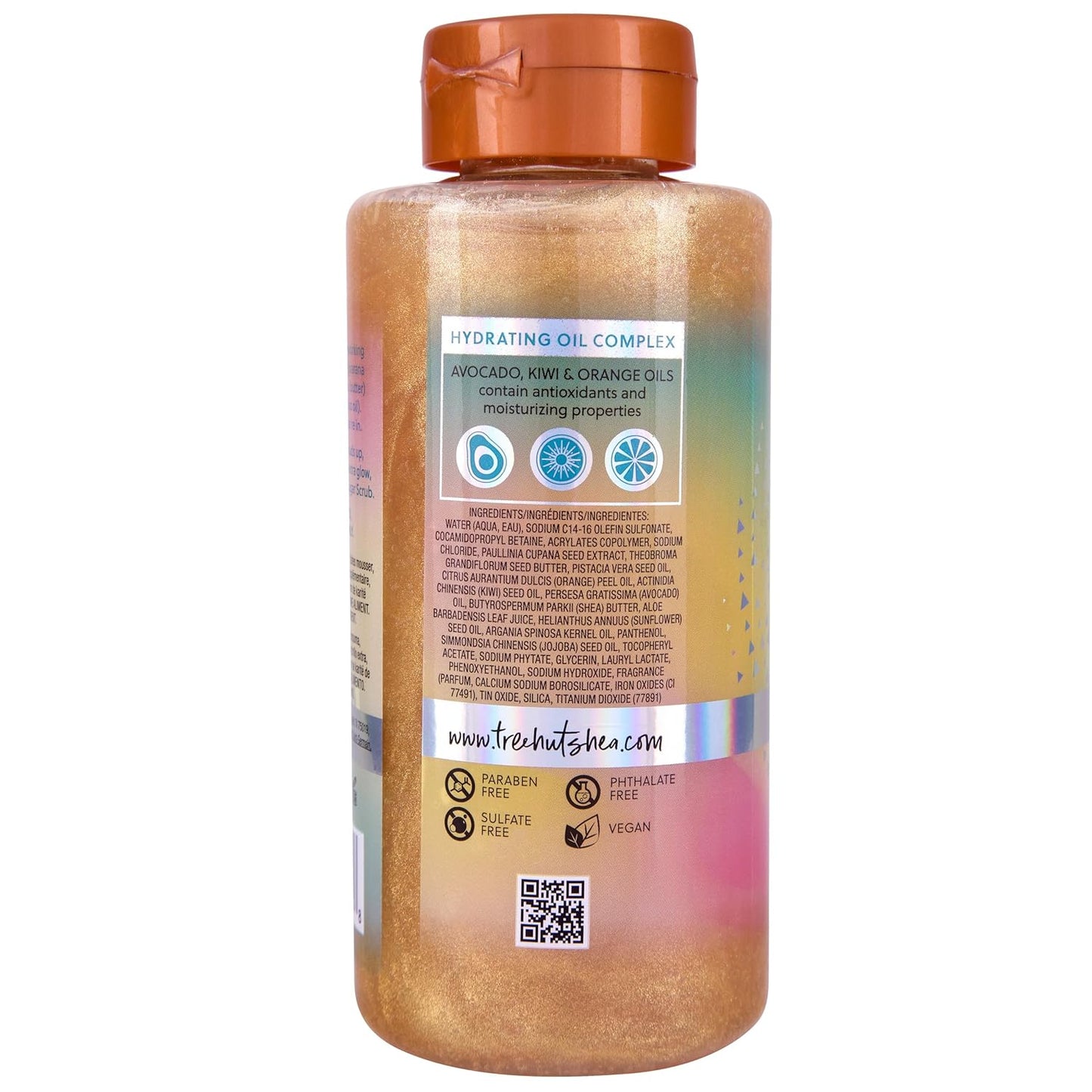 Tree Hut Tropic Glow Sparkling Gel Wash, Moisturizing & Hydrating Body Wash with Shea Butter, Warm Scent, Soft & Radiant Skin, Holiday Gift & Stocking Stuffer, 18 fl oz