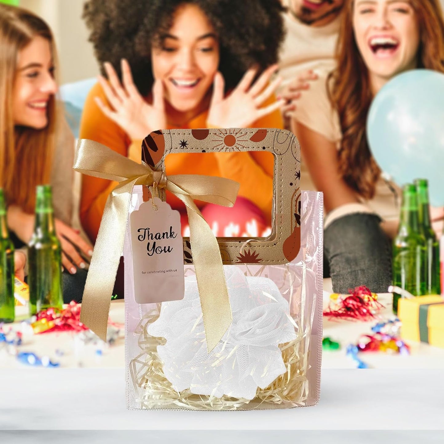 24 White Bath or Shower Sponge Loofahs Pouf Mesh Wholesale Bulk Lot