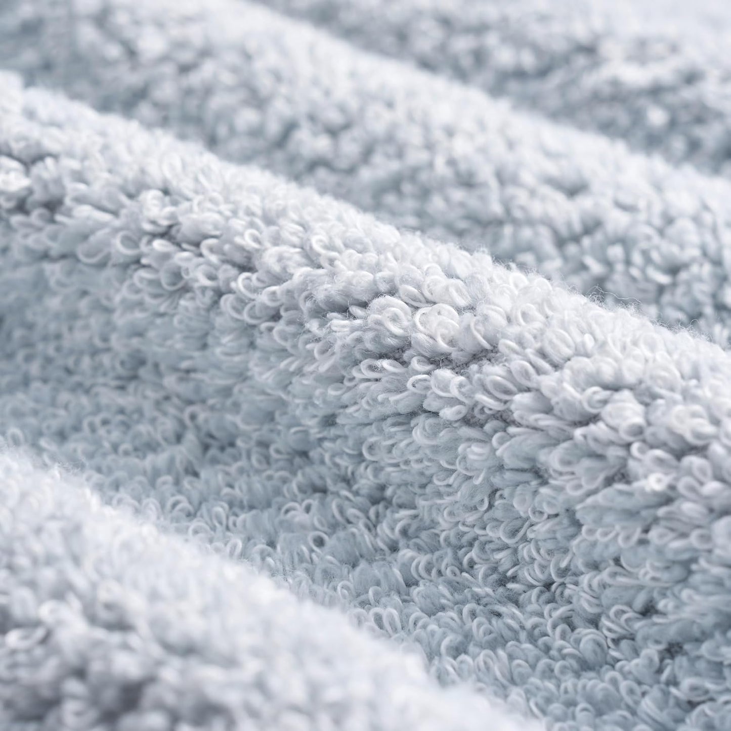 Lucky Brand Luxurious Boucle 6 Piece Bath Towel Set - (2) Bath Towels, (2) Hand Towels, and (2) Washcloths - Glacier Grey Premium Bathroom Towel Set