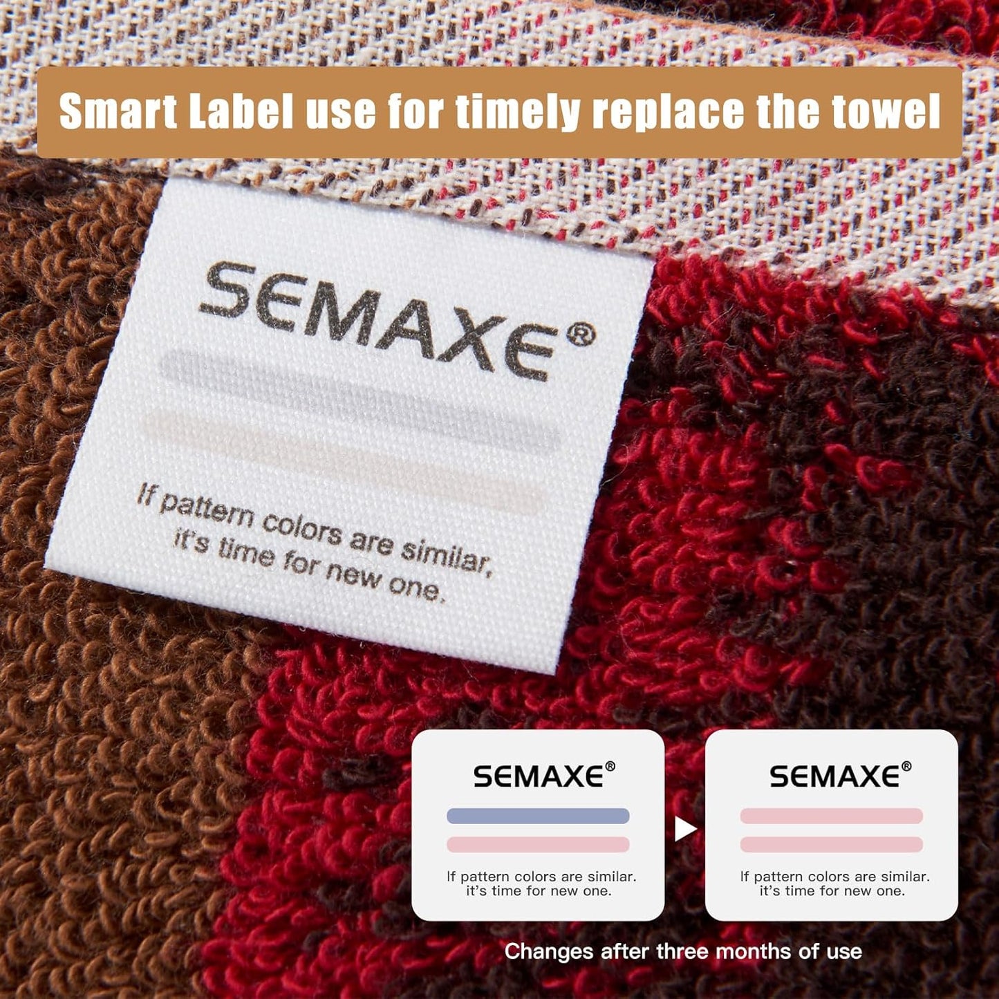 SEMAXE 12 Pack Hand Towels for Bathroom, 100% Cotton Towels with Hanging Loops, Soft & Highly Absorbent, Hand Towel Set for Gym, Shower, Hotel, Spa and Kitchen, Colorful Towel - Sunset Collection