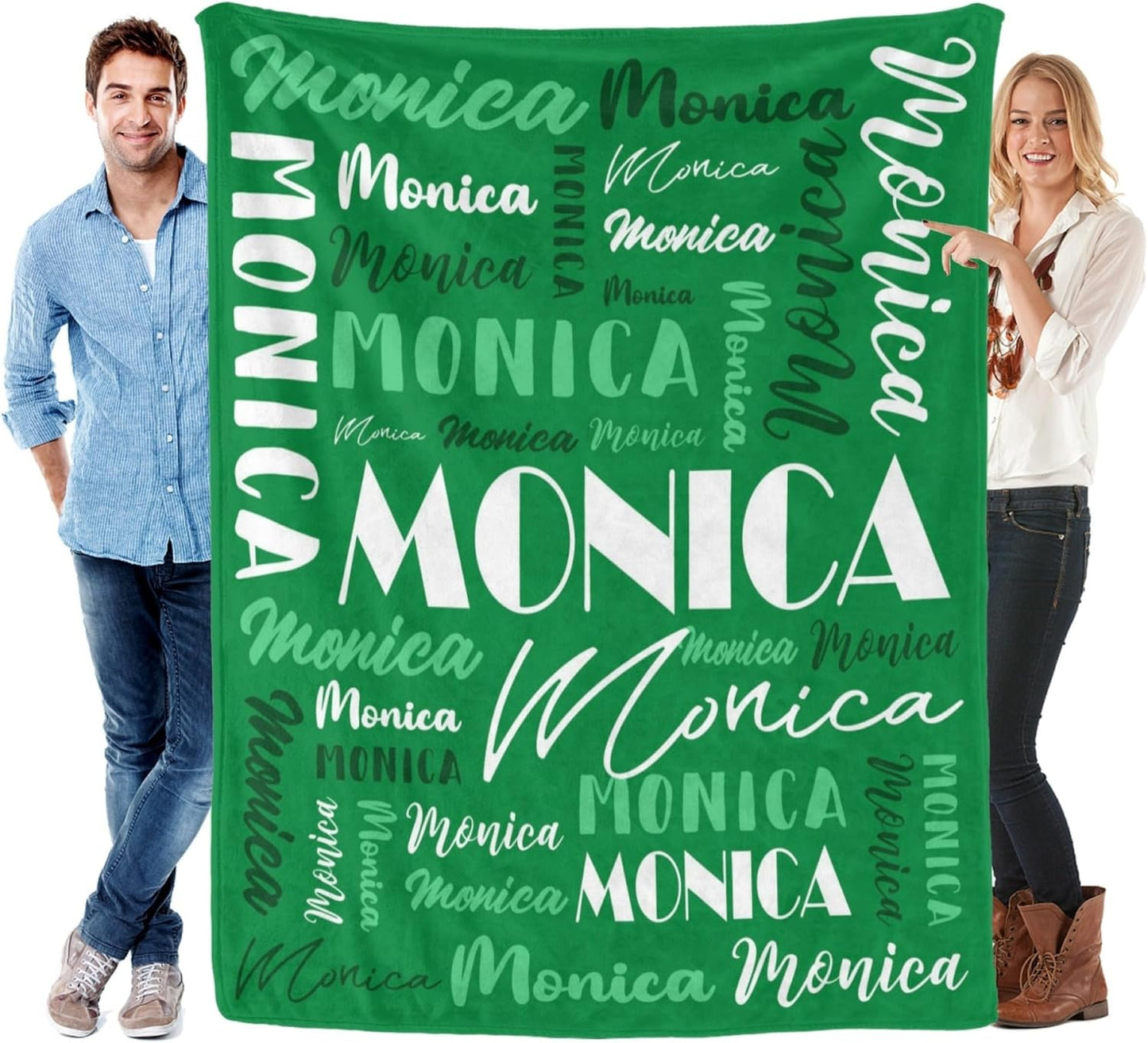Name Blanket Personalized Blanket for Adult Kids Flannel Customize Throw Blanket Custom (Color 22, 60 x 80 Inches)