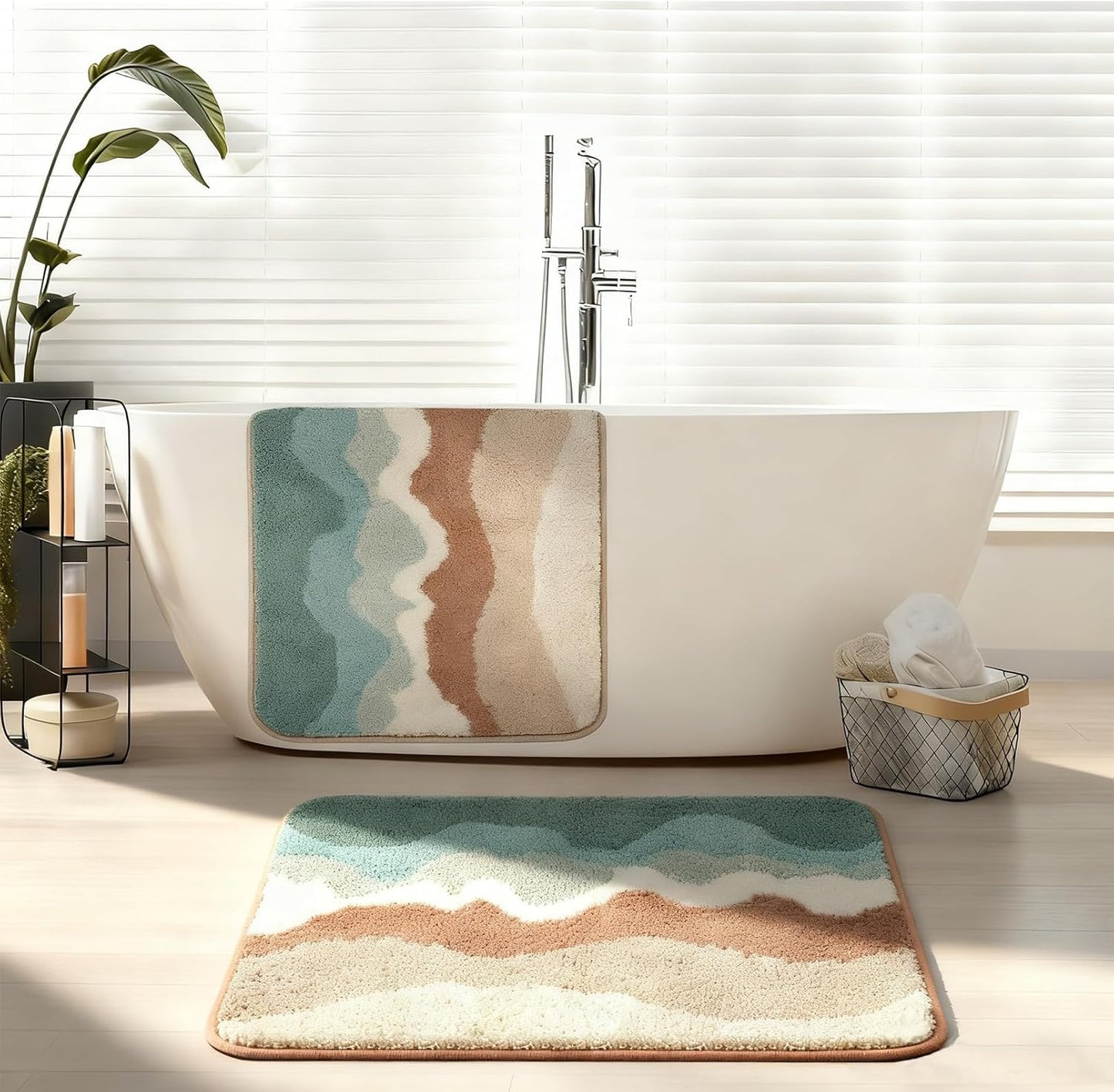 Bath Mat Non-Slip,Super Absorbent Rug & Dirt Trapper, Machine Washable Mat, Soft and Plush mats for Kitchen Bathroom Bedroom LivingRoom Indoor and Outdoor