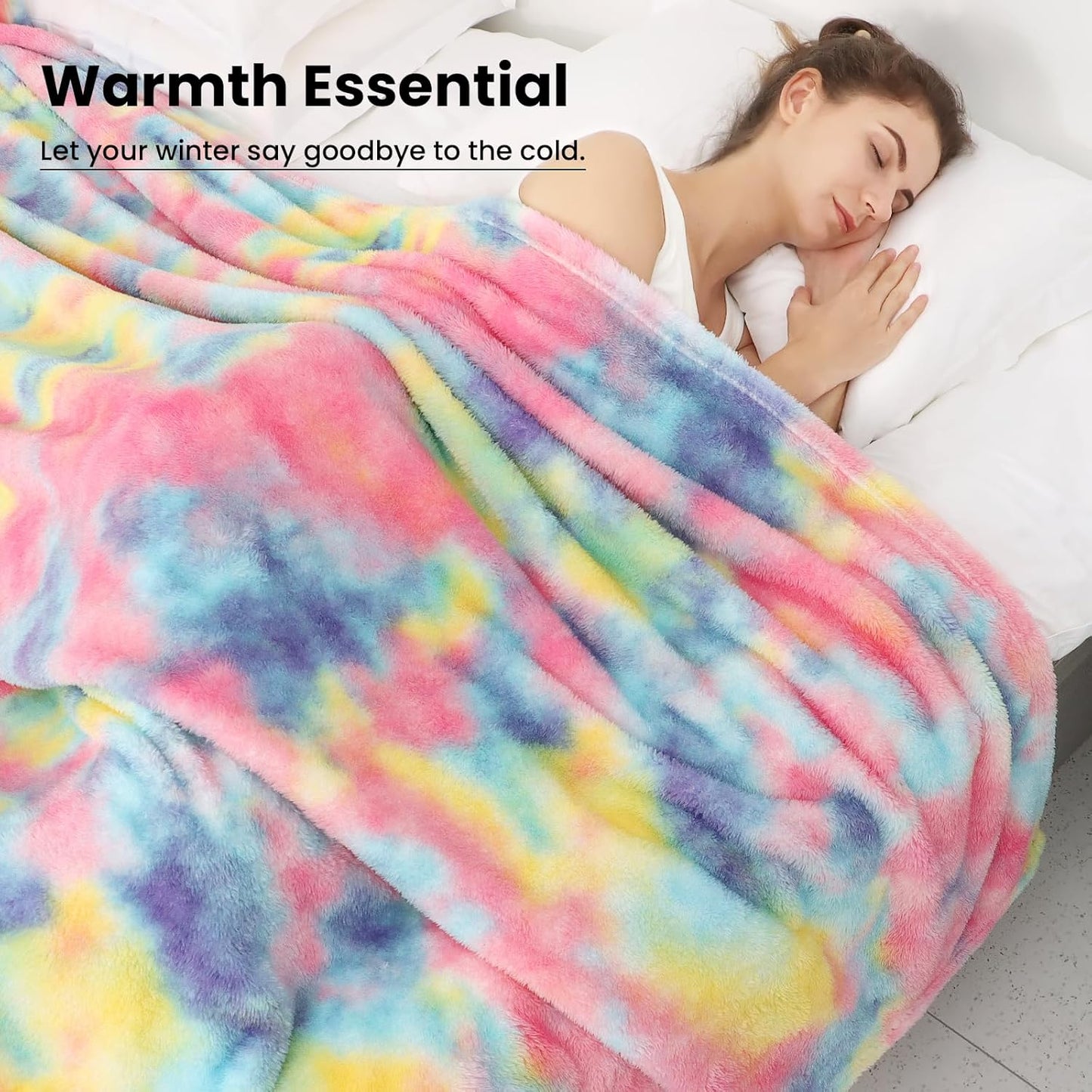 Fleece Throw Blanket Cozy Soft Lightweight Throw Blankets Warm Plush Colorful Fall Blankets and Throws Couch Sofa Bed Camping Travel Picnic Outdoor Blanket Bedding Kid Baby Boys Girls Adults