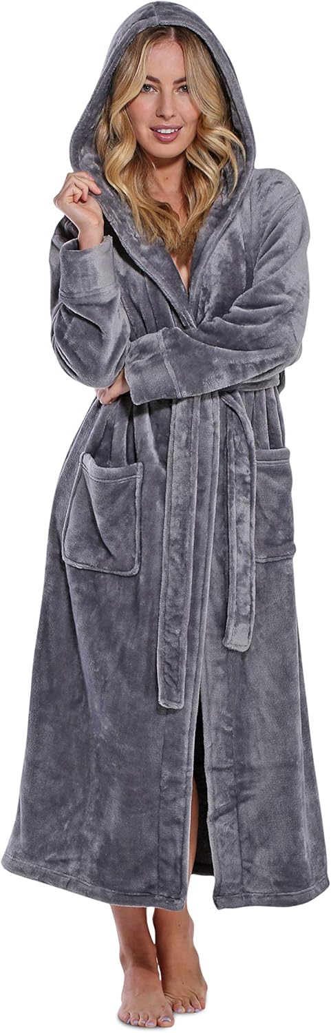 Turquaz Oversize Plush Robes For Women, Soft Warm Fleece Bathrobe for Women