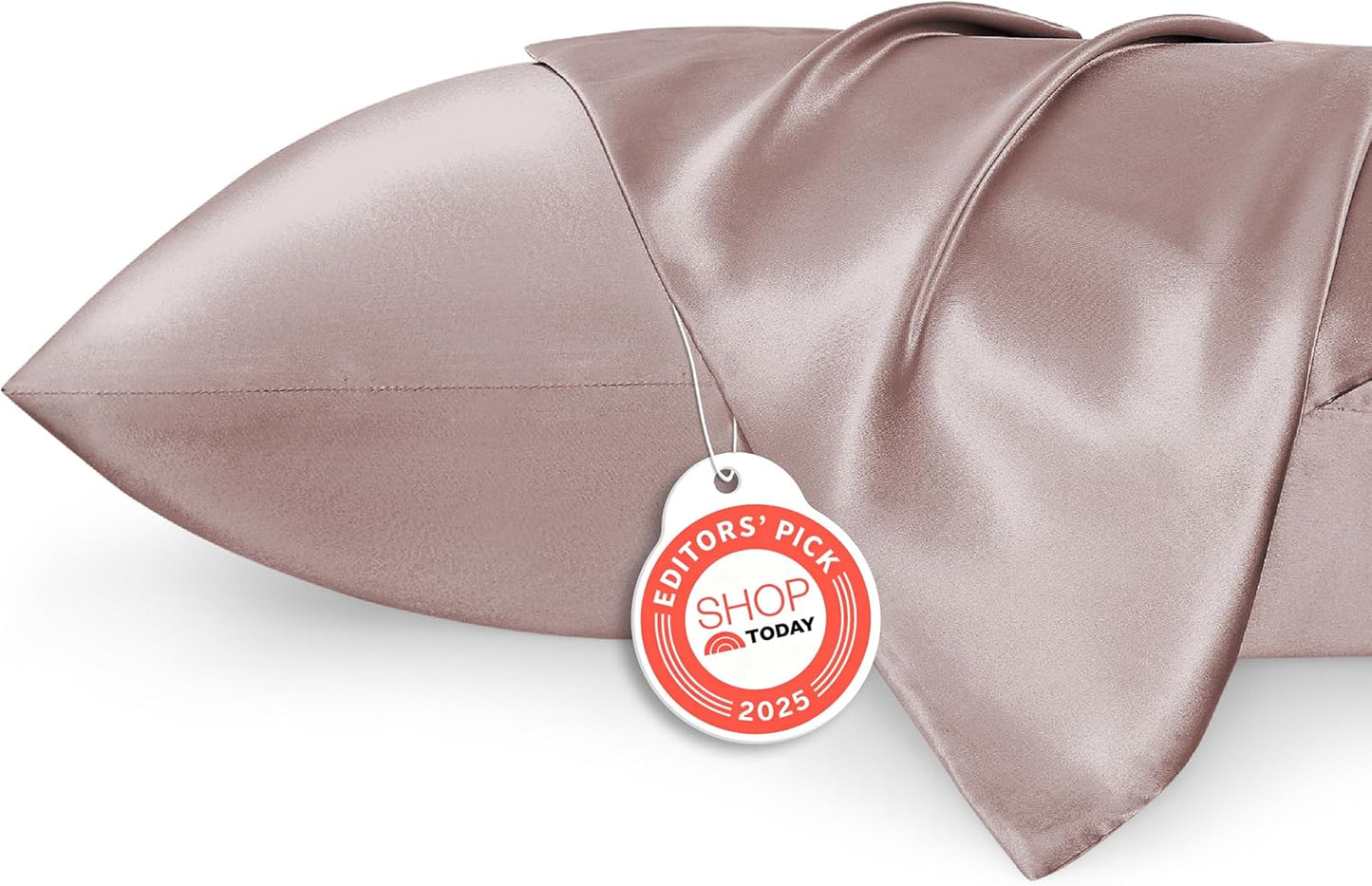 Bedsure Satin Pillowcase 2 Pack Similar to Silk Pillow Cases Standard Size, Pillow Case for Sleeping Women with Envelope Closure, Gifts for Women Men, Dusty Rose, 20x26 Inches, 2pcs