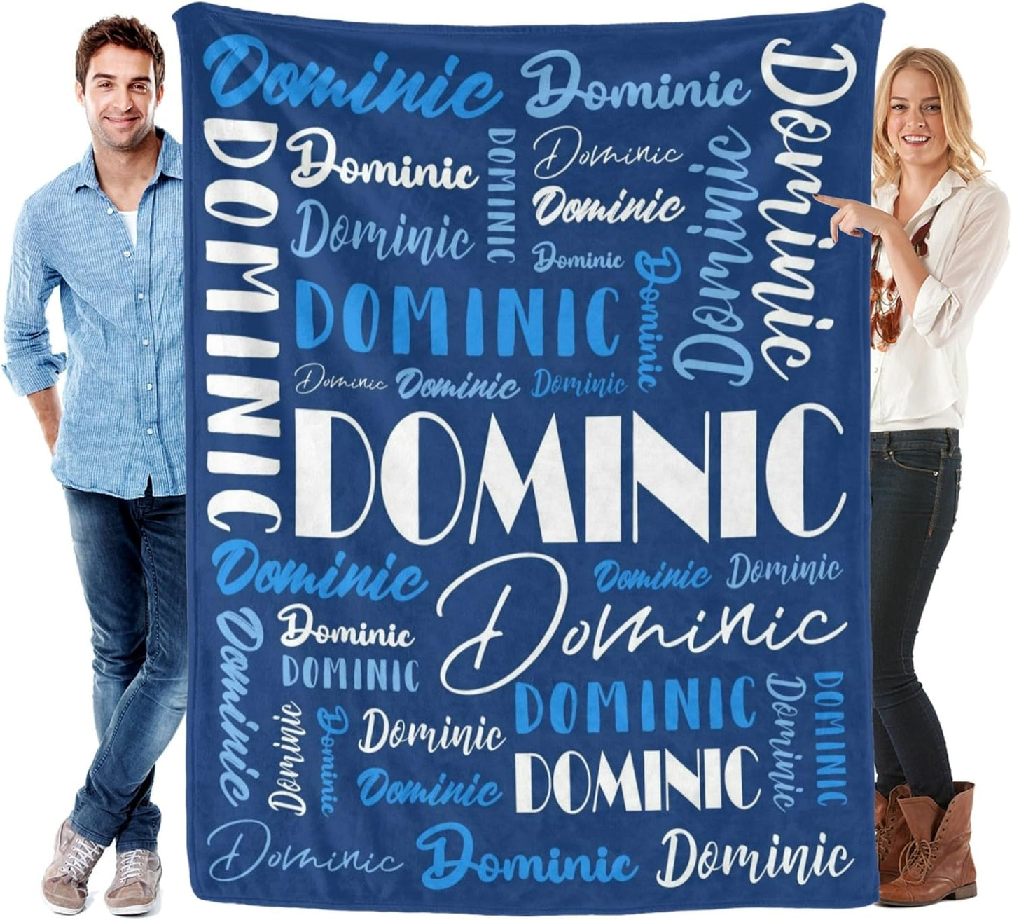 Name Blanket Personalized Blanket for Adult Kids Flannel Customize Throw Blanket Custom (Color 18, 30 x 40 Inches)
