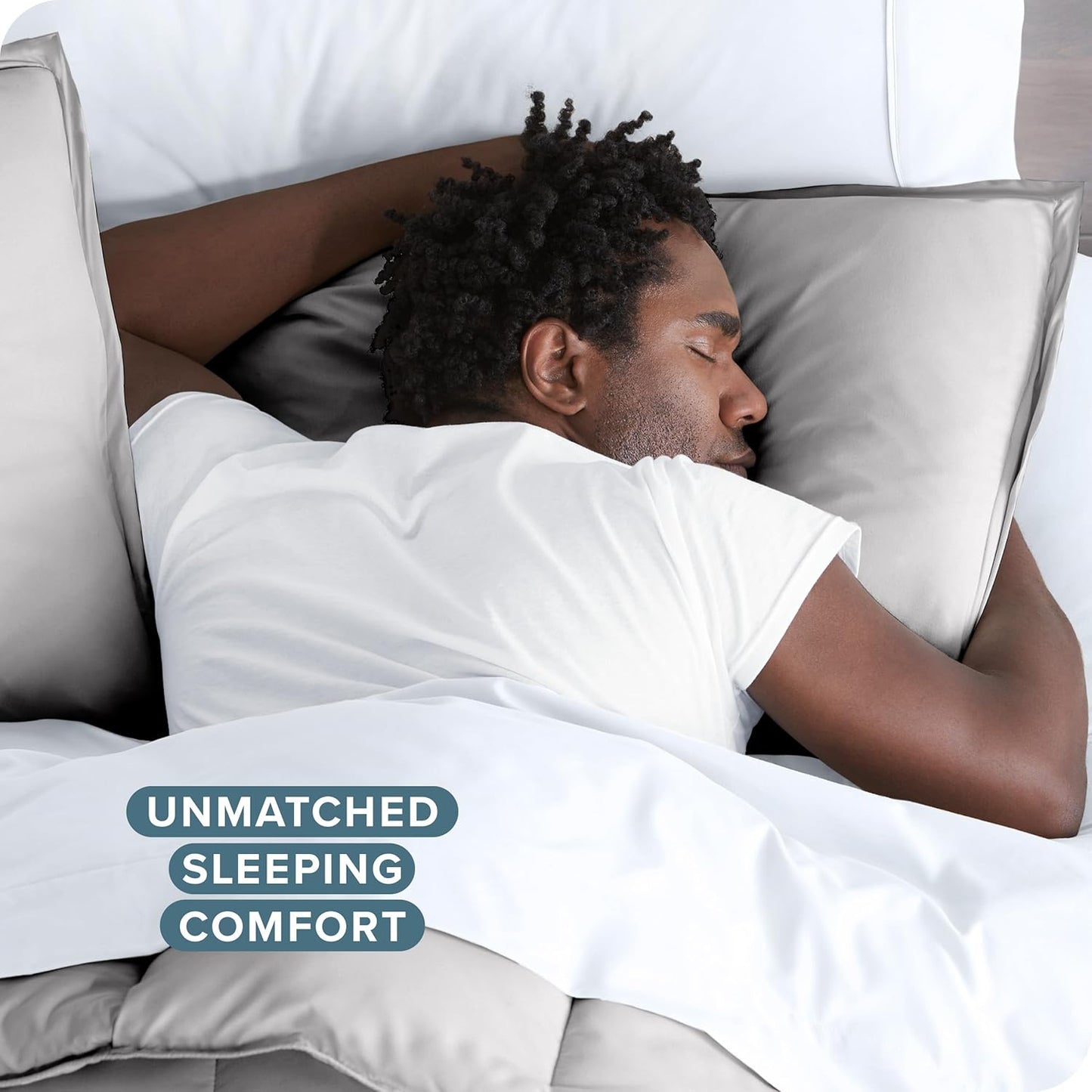 Bare Home Bedding Duvet Cover Full Size - Premium 1800 Super Soft Collection - Lightweight, Cooling Duvet Cover - Soft Breathable Bedding (Full, Light Grey)