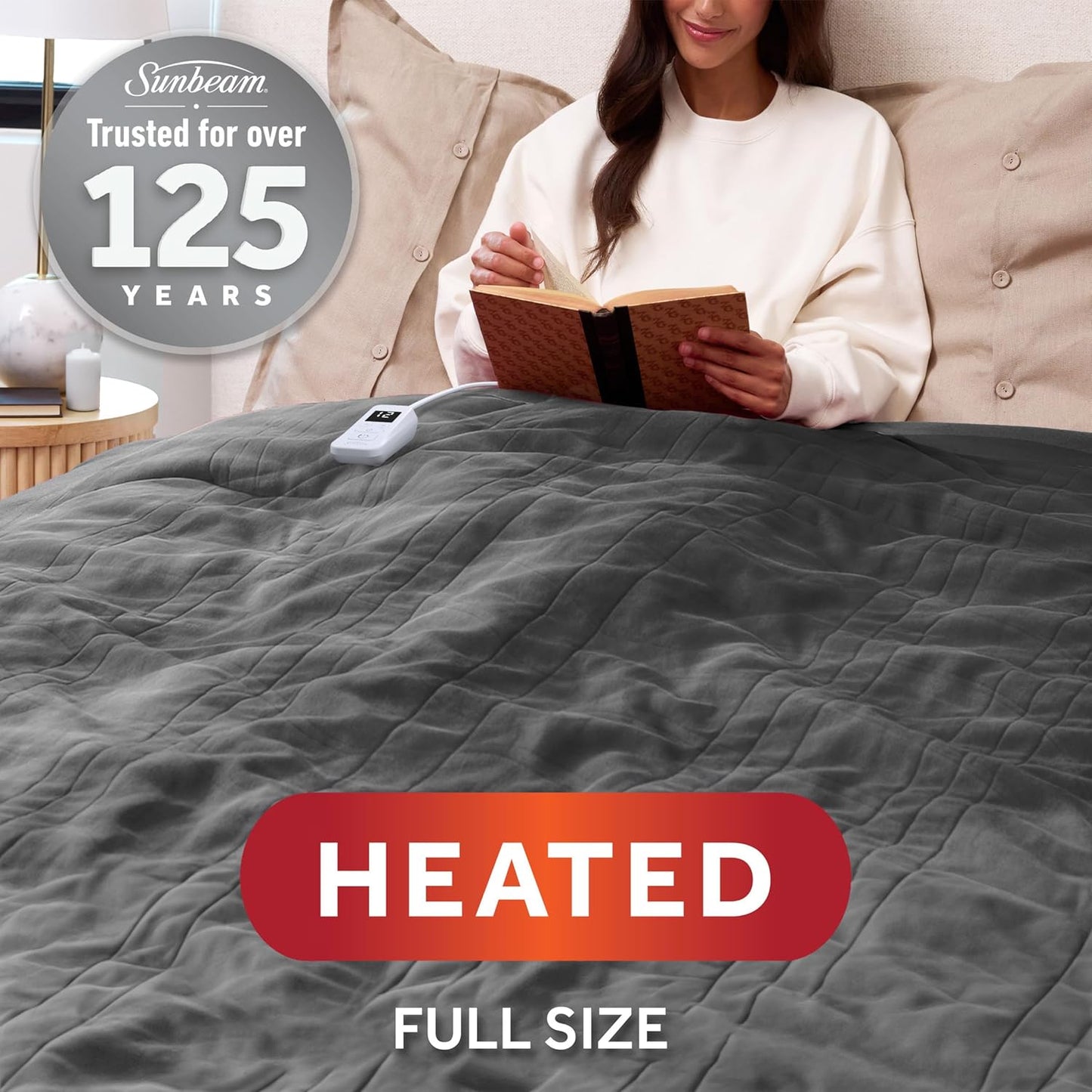Sunbeam Royal Posh Night Fog Heated Blanket - Full
