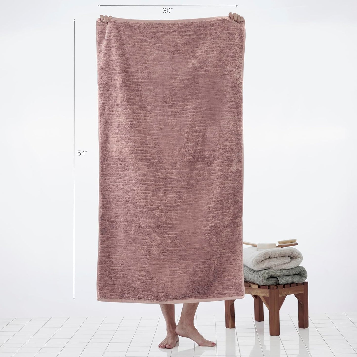 SKL Home CloudSoft Cotton Luxury 6-Piece Towel Set, Clay