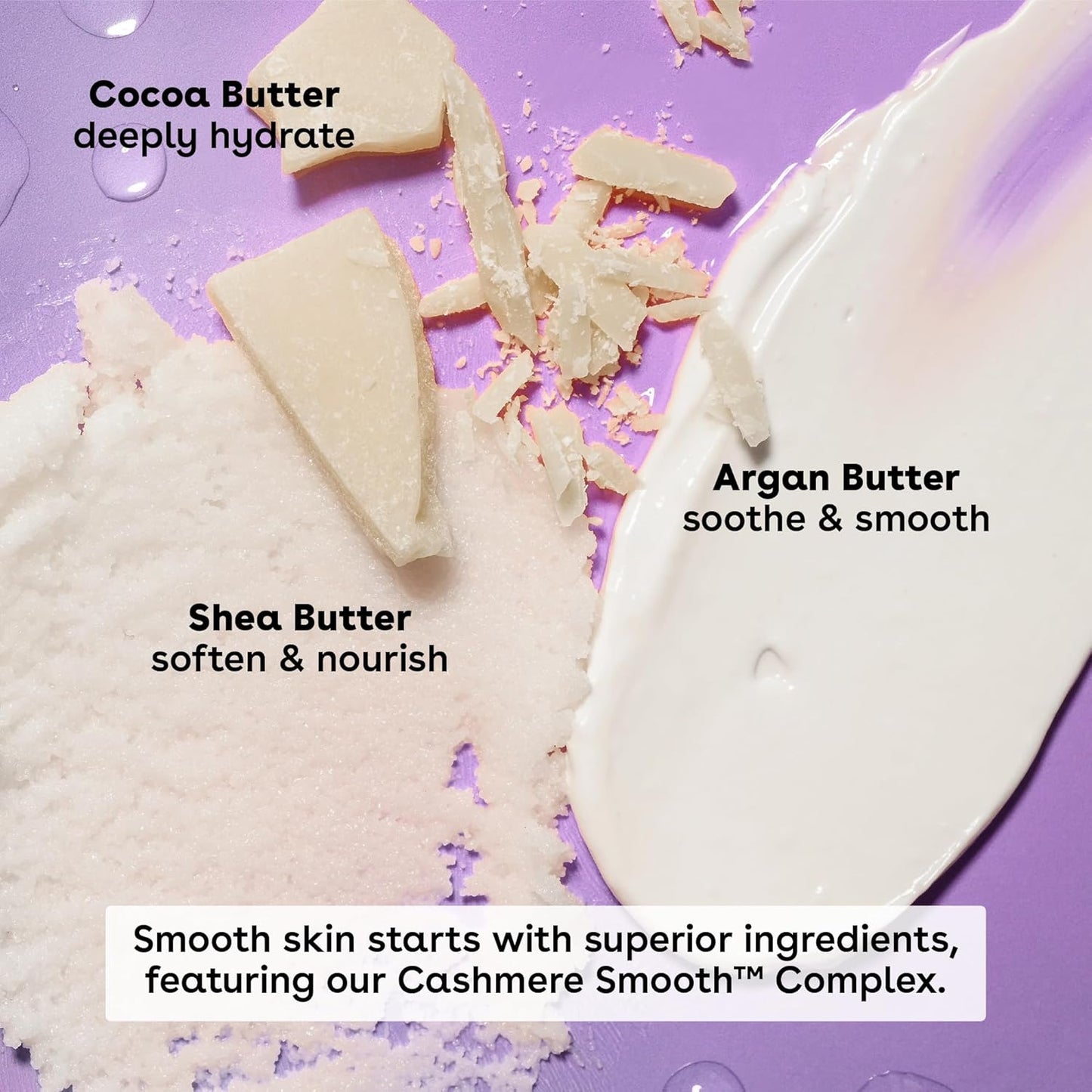 eos Cashmere Whipped Oil Body Butter, Vanilla Cashmere, 72 Hour Weightless Moisture For Dry Skin, Rich Formula and Deep Hydration, Body Care, 10 oz