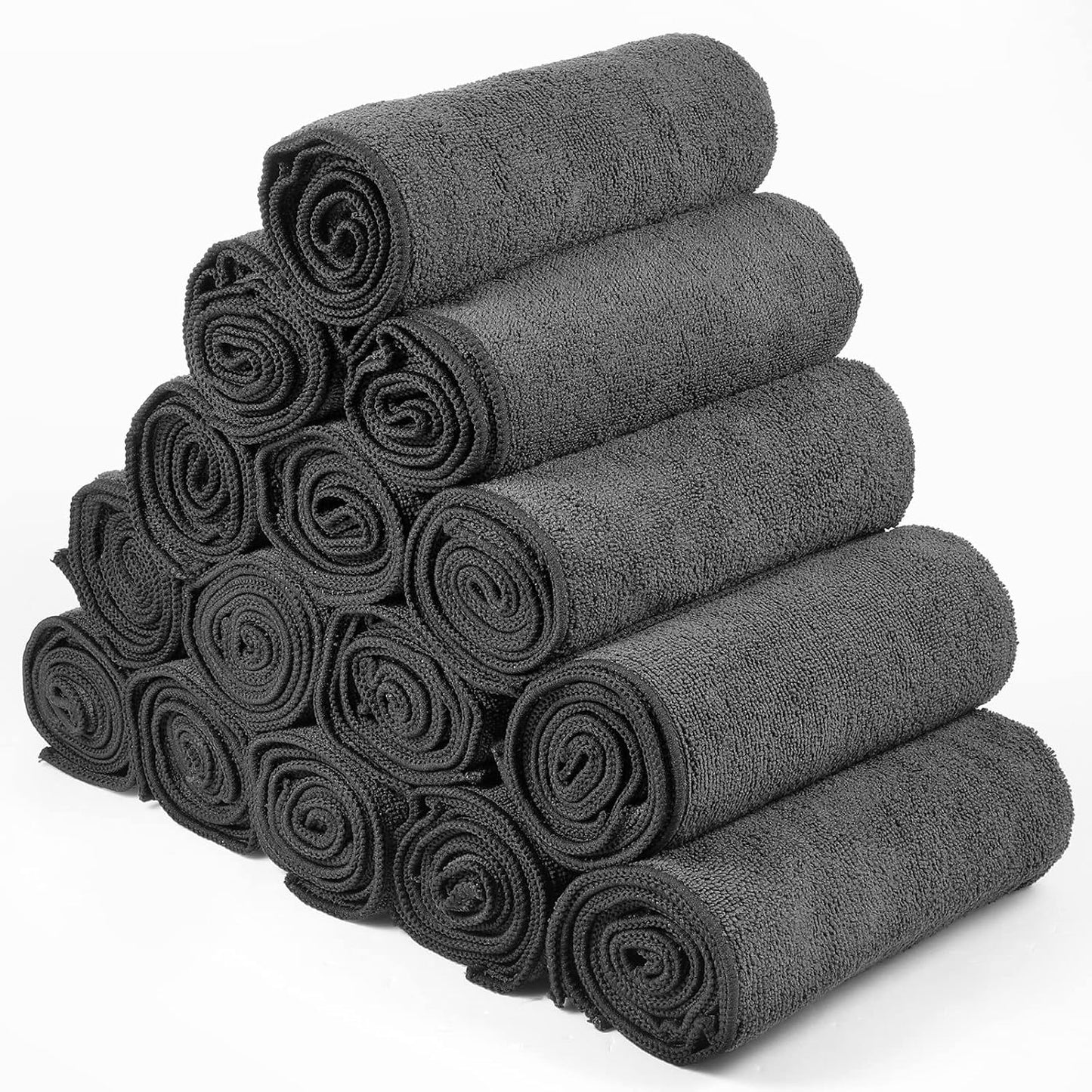 Shimeyao 48 Pack Bleach Proof Towels 16x 26inch Microfiber Absorbent Hair Towels Bulk Bleach Salon Hand Drying Cloth for Gym Bath Spa Shaving Shampoo Home(Grey)