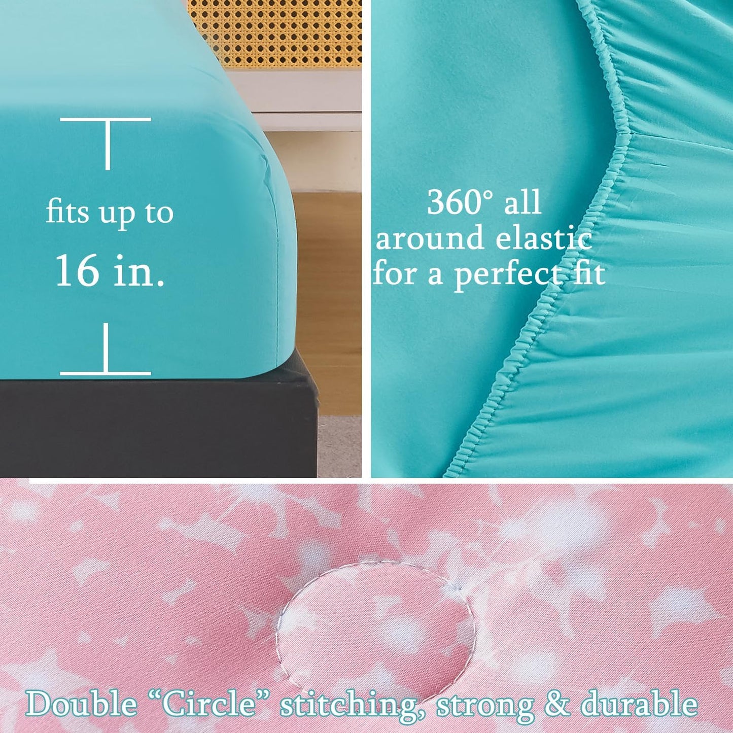 URBONUR Full Size Comforter Set for Girls Glitter 6 Pieces Bed in A Bag Comforter Set with Sheets Ombre Rainbow Bedding Set Kids Teen Girls Bed Set for Full Bed
