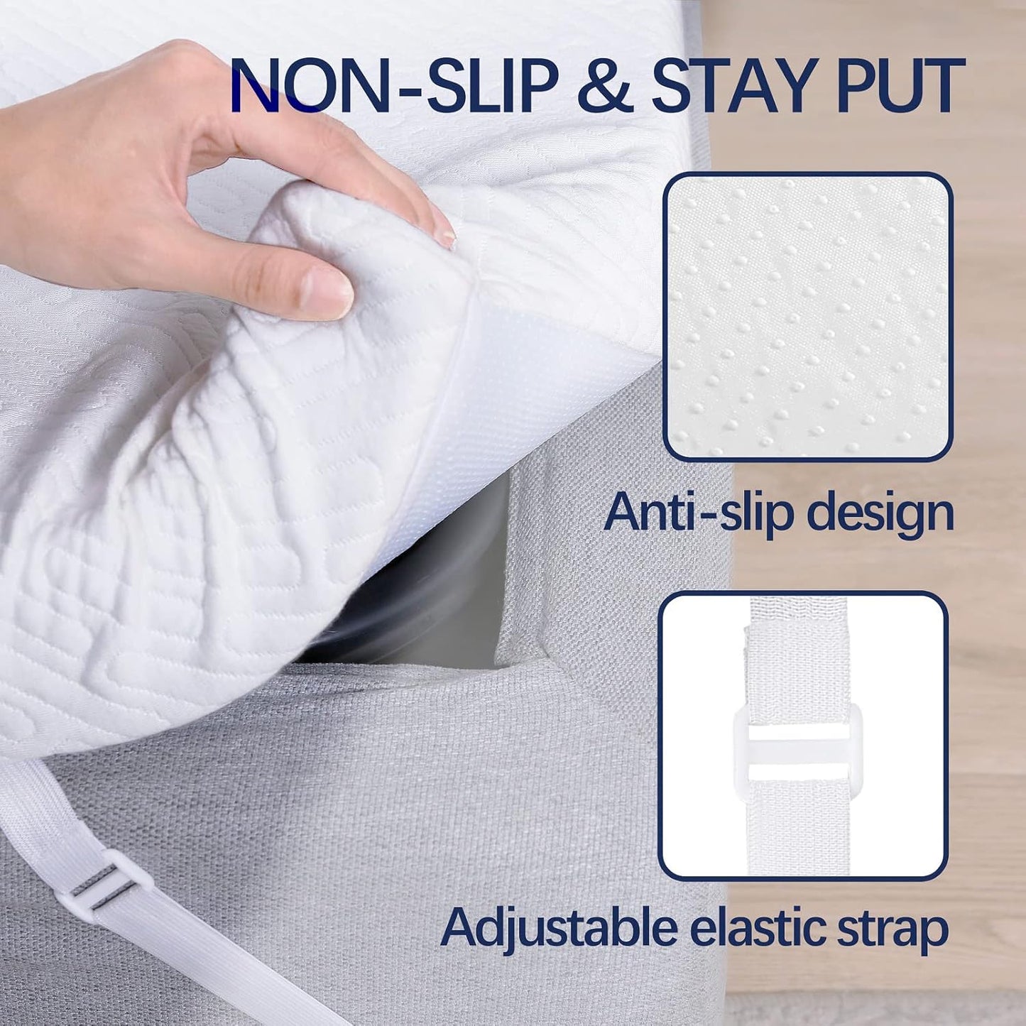 VALUXE 4 Inch Gel Memory Foam Mattress Topper California King Size High Density Cooling Pad Pressure Relief Bed Topper (with Removable & Washable Bamboo Cover)