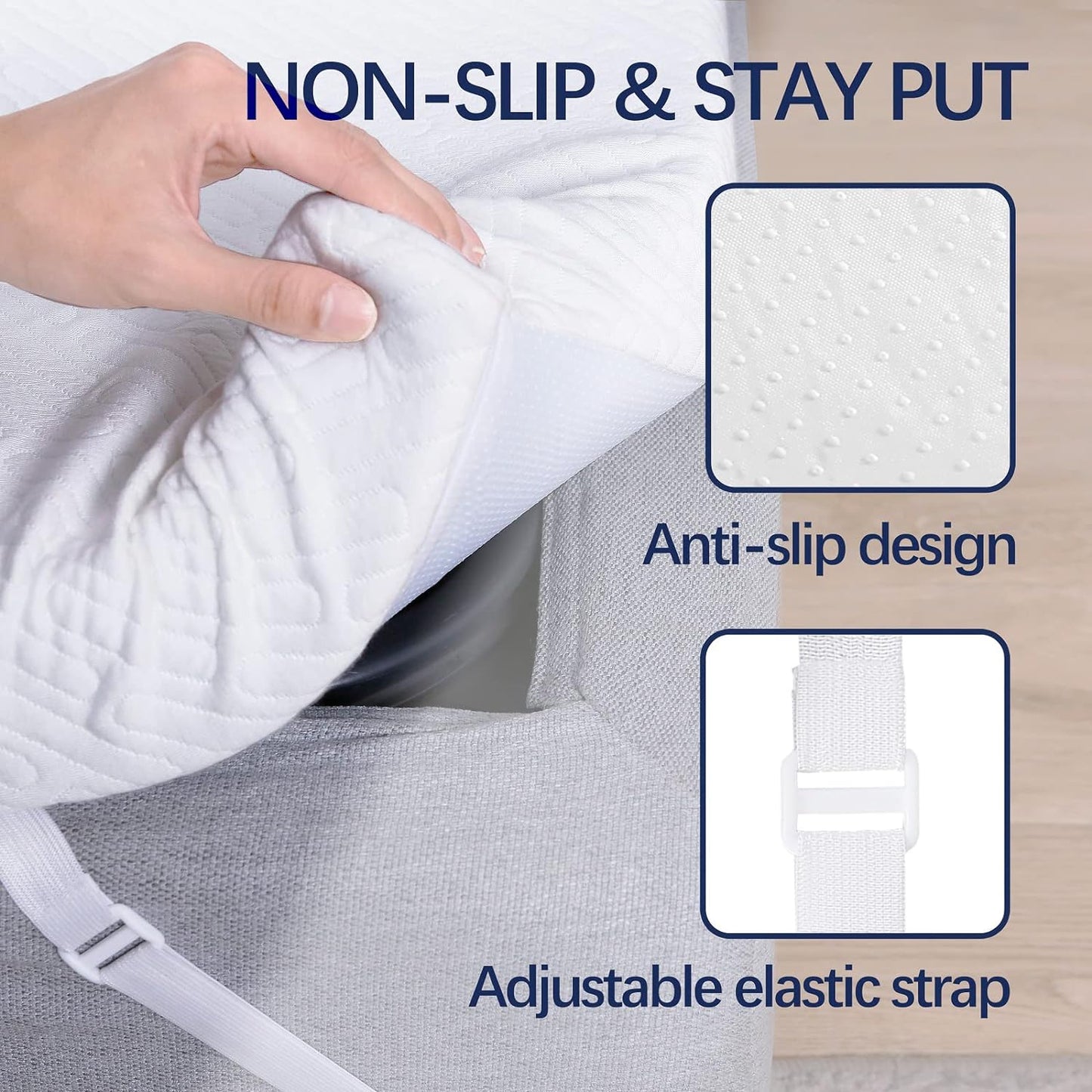 3 Inch Gel Memory Foam Mattress Topper Twin Size High Density Cooling Pad Pressure Relief Bed Topper (with Removable & Washable Bamboo Cover)