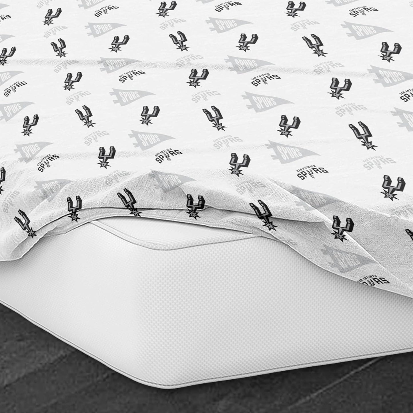 Northwest Officially Licensed San Antonio Spurs NBA Full Size Sheet Set – Soft Team Logo Bedding for Dorms, Bedrooms, Fan Caves & Game Day Style